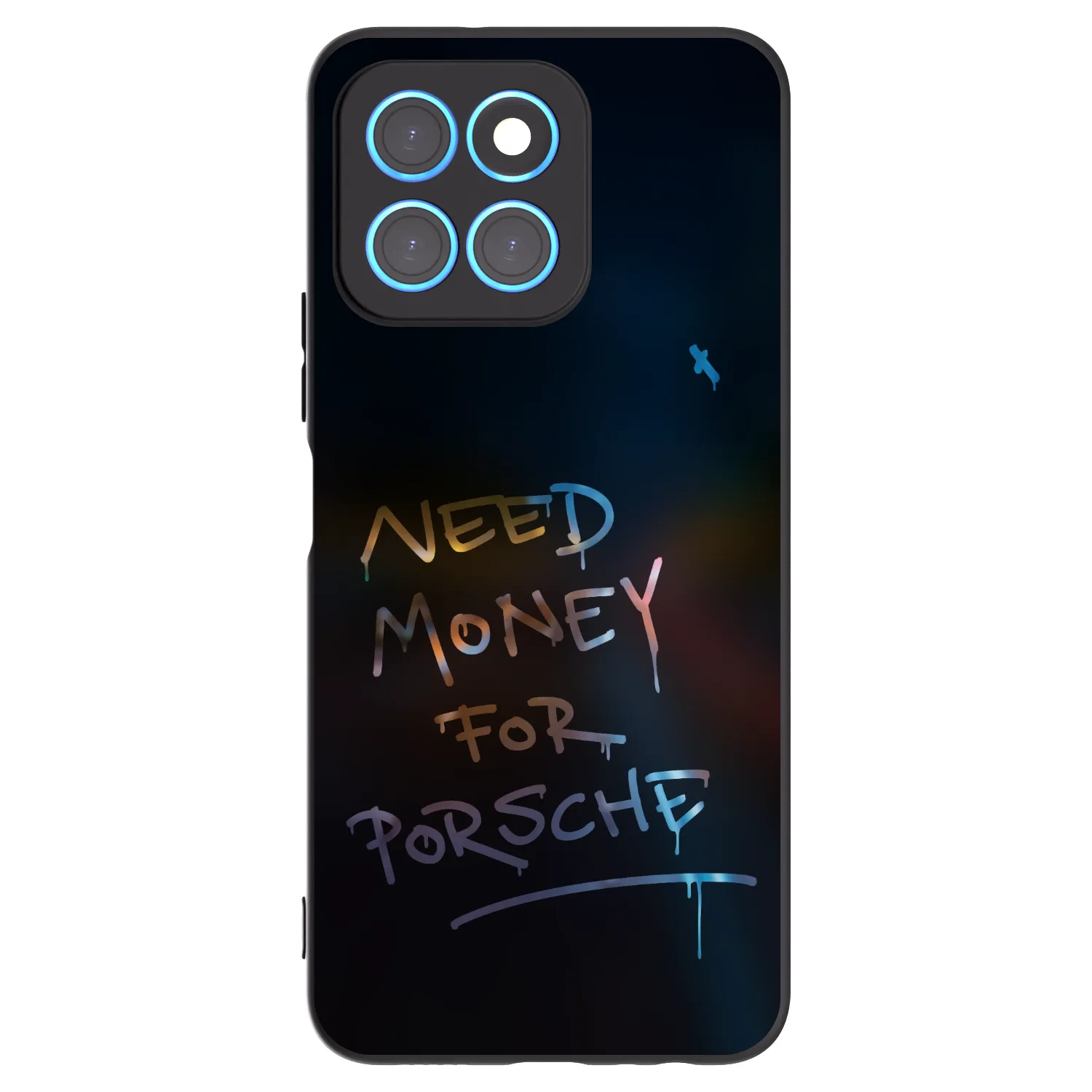 Picasee silikonowe czarne etui na Honor X8 5G - Neon Nights