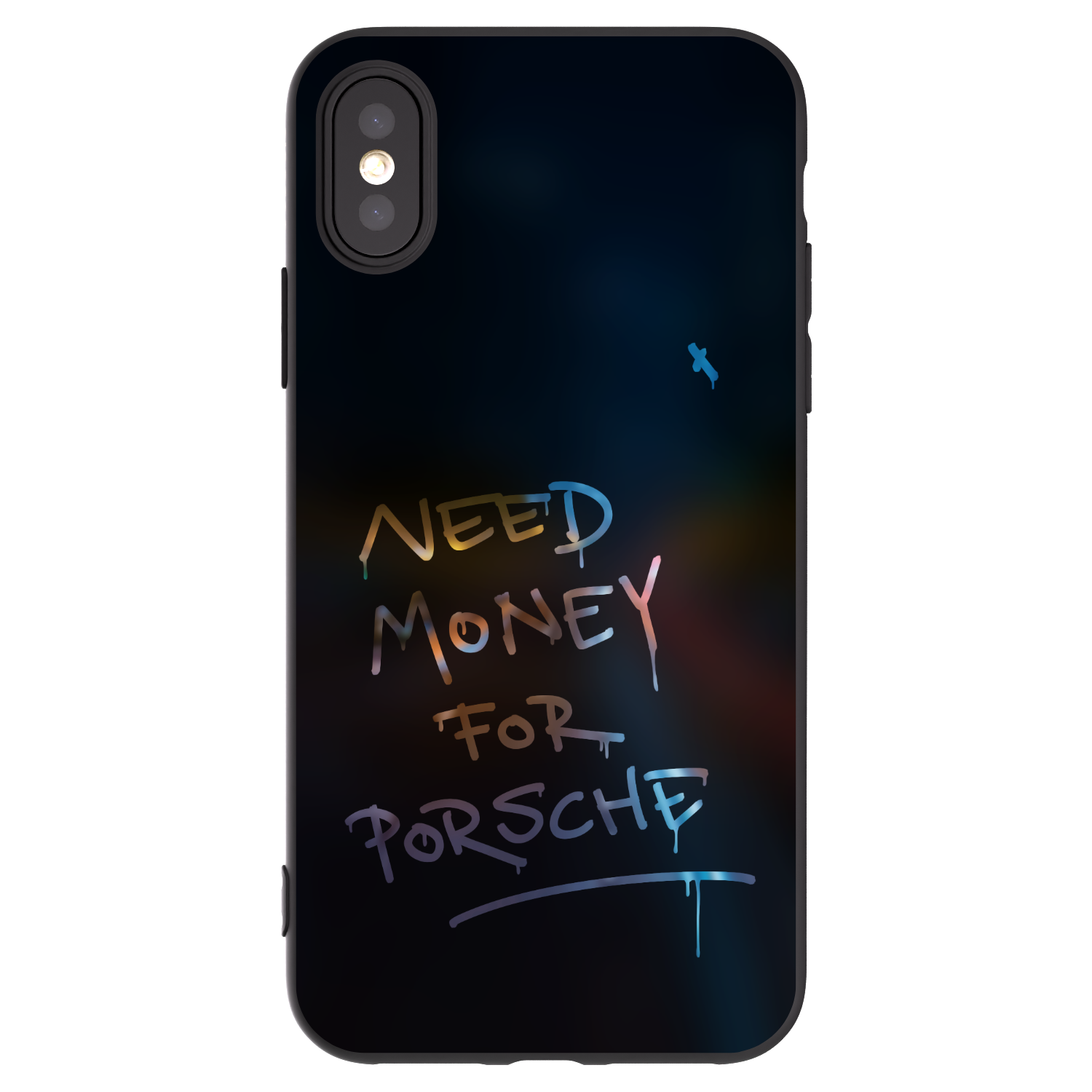 Picasee silikonowe czarne etui na Apple iPhone X/XS - Neon Nights