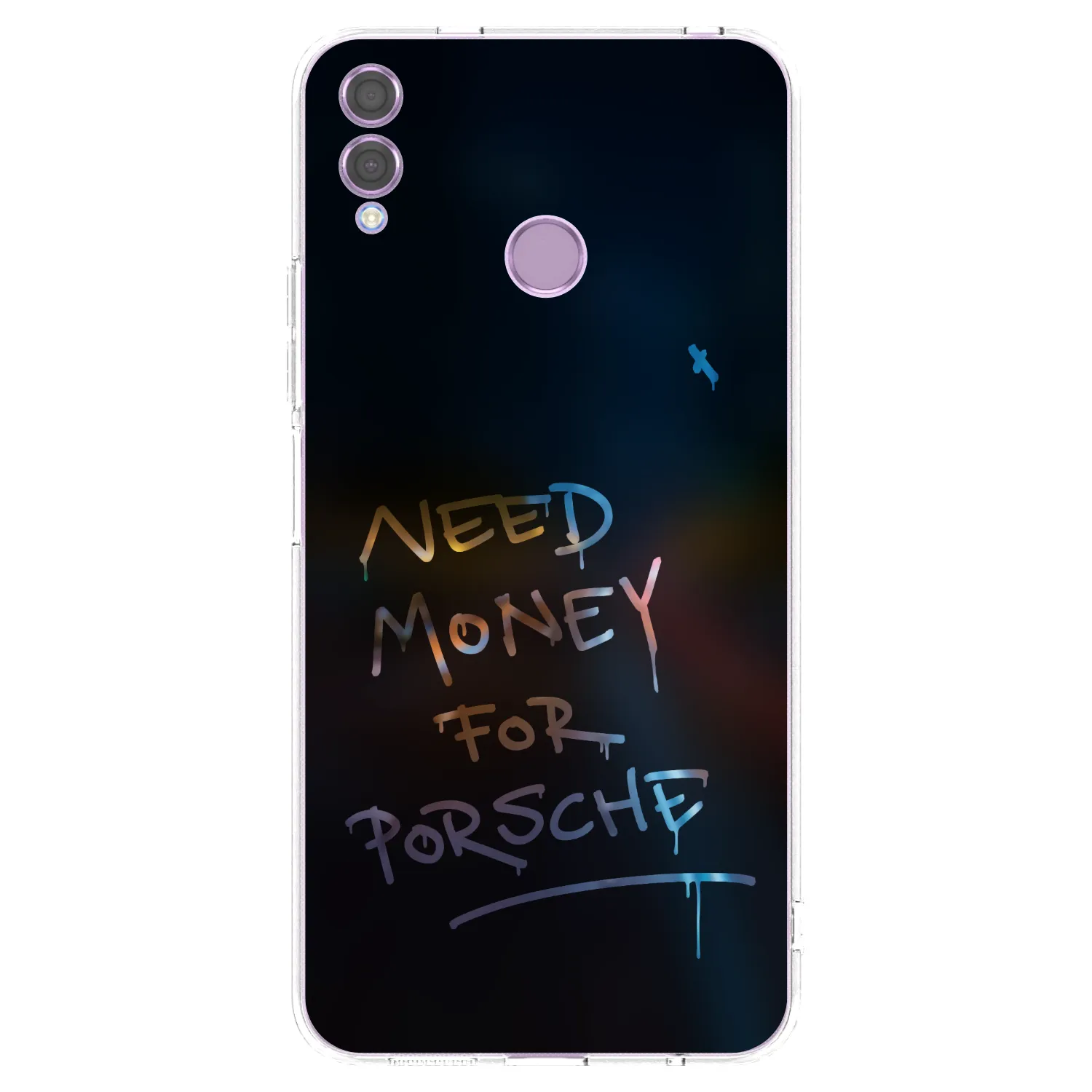 Picasee silikonowe przeźroczyste etui na Honor 8X - Neon Nights