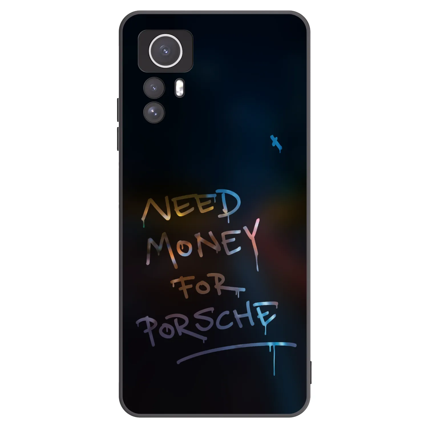 Picasee silikonowe czarne etui na Xiaomi Redmi Note 12S - Neon Nights