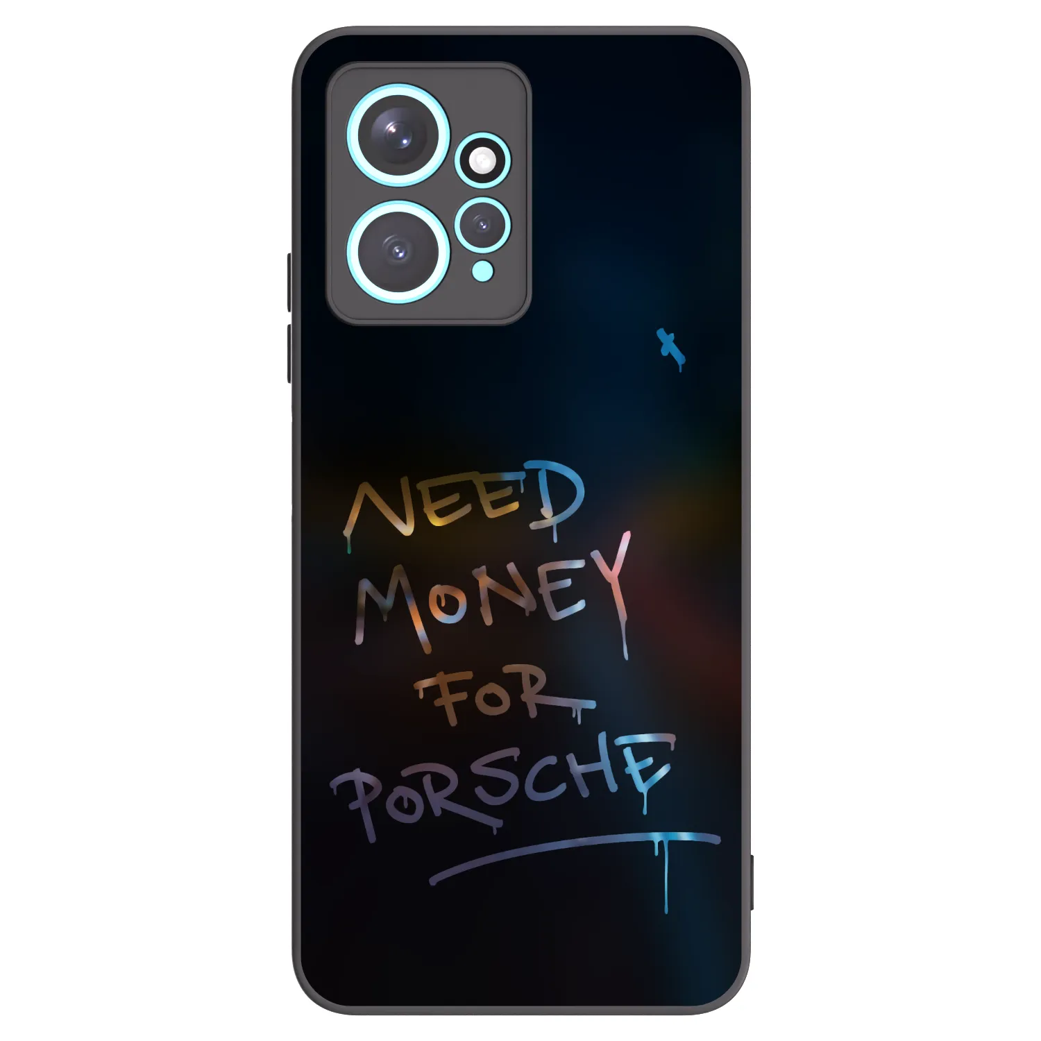 Picasee silikonowe czarne etui na Xiaomi Redmi Note 12 4G - Neon Nights