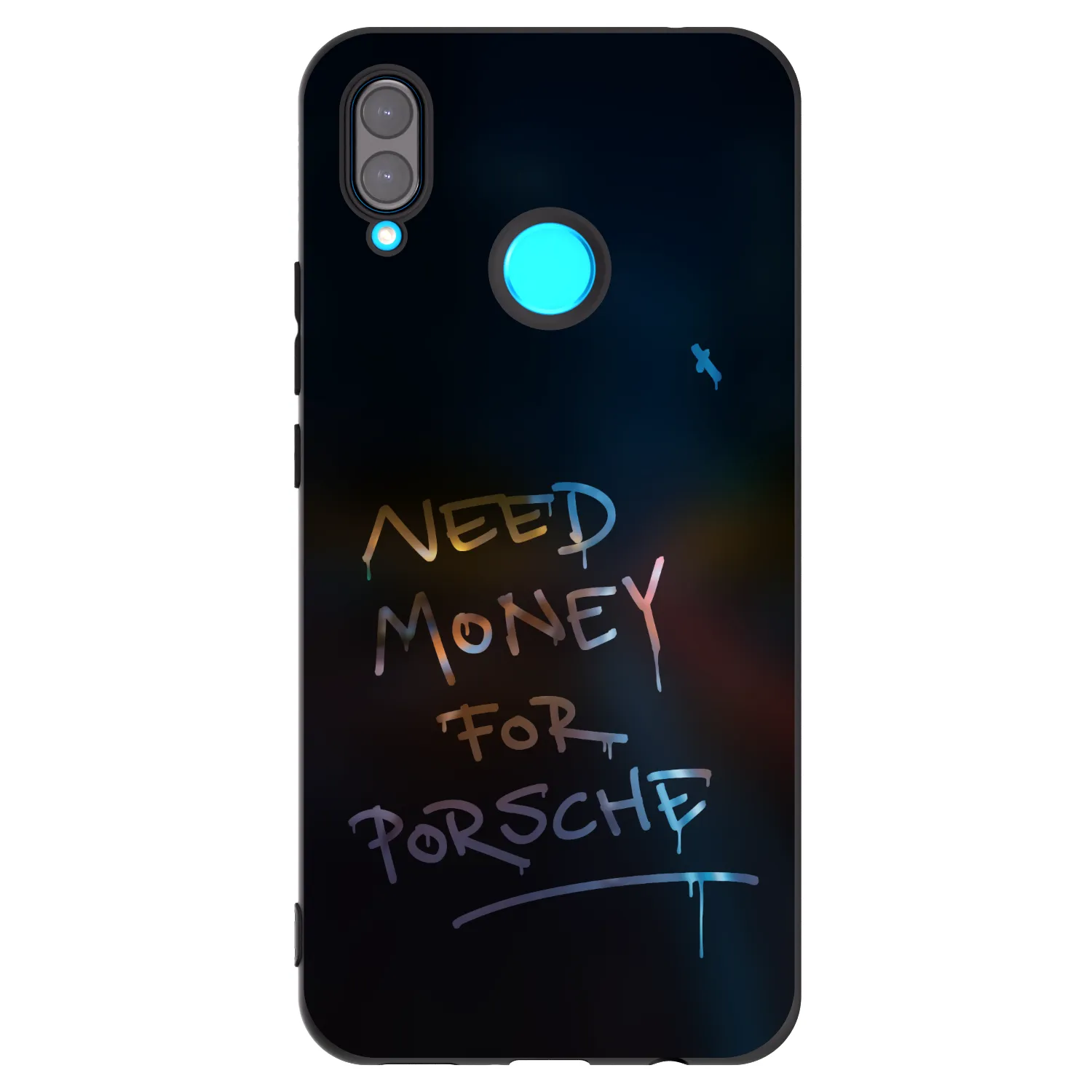 Picasee silikonowe czarne etui na Huawei Nova 3i - Neon Nights