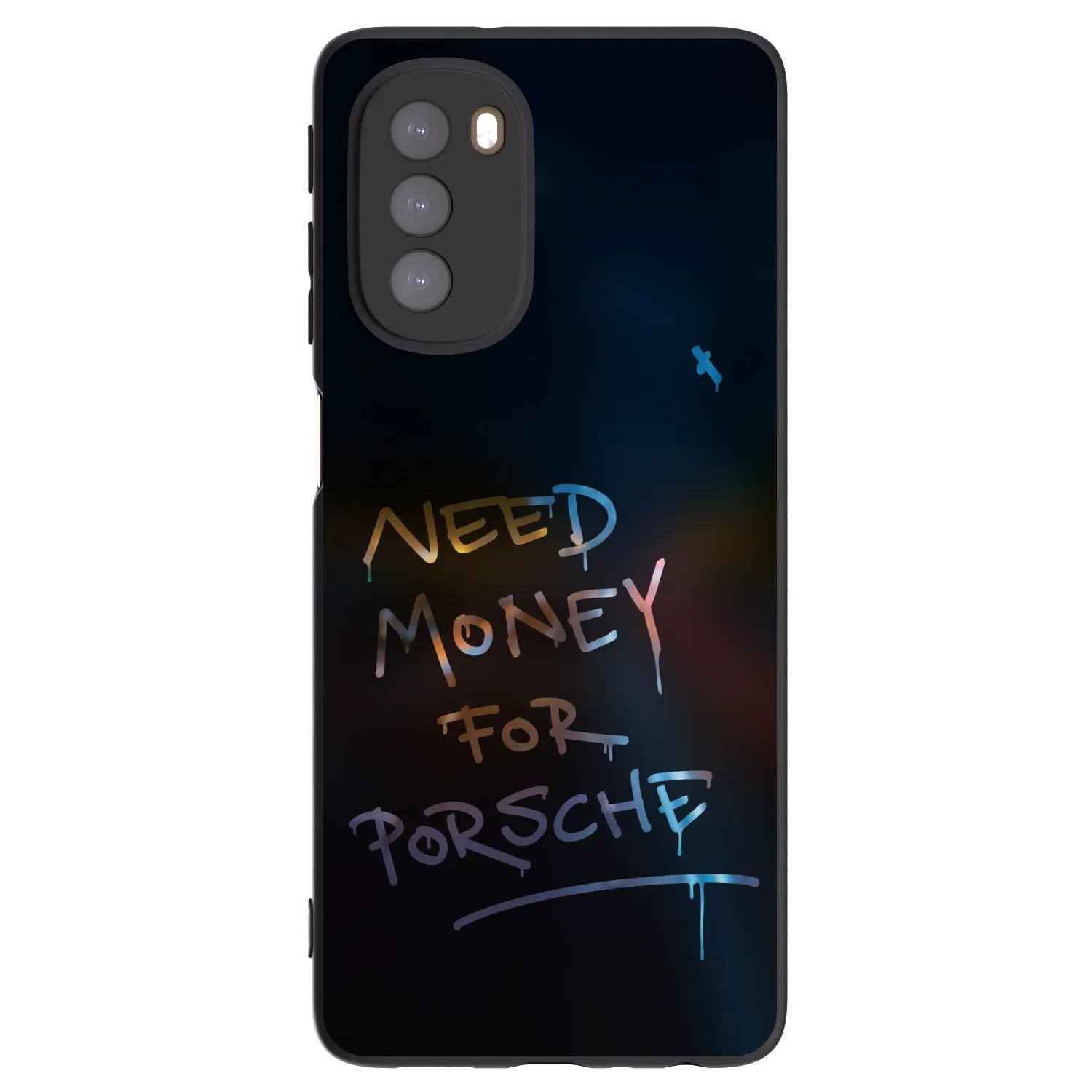 Picasee silikonowe czarne etui na Motorola Moto G51 - Neon Nights