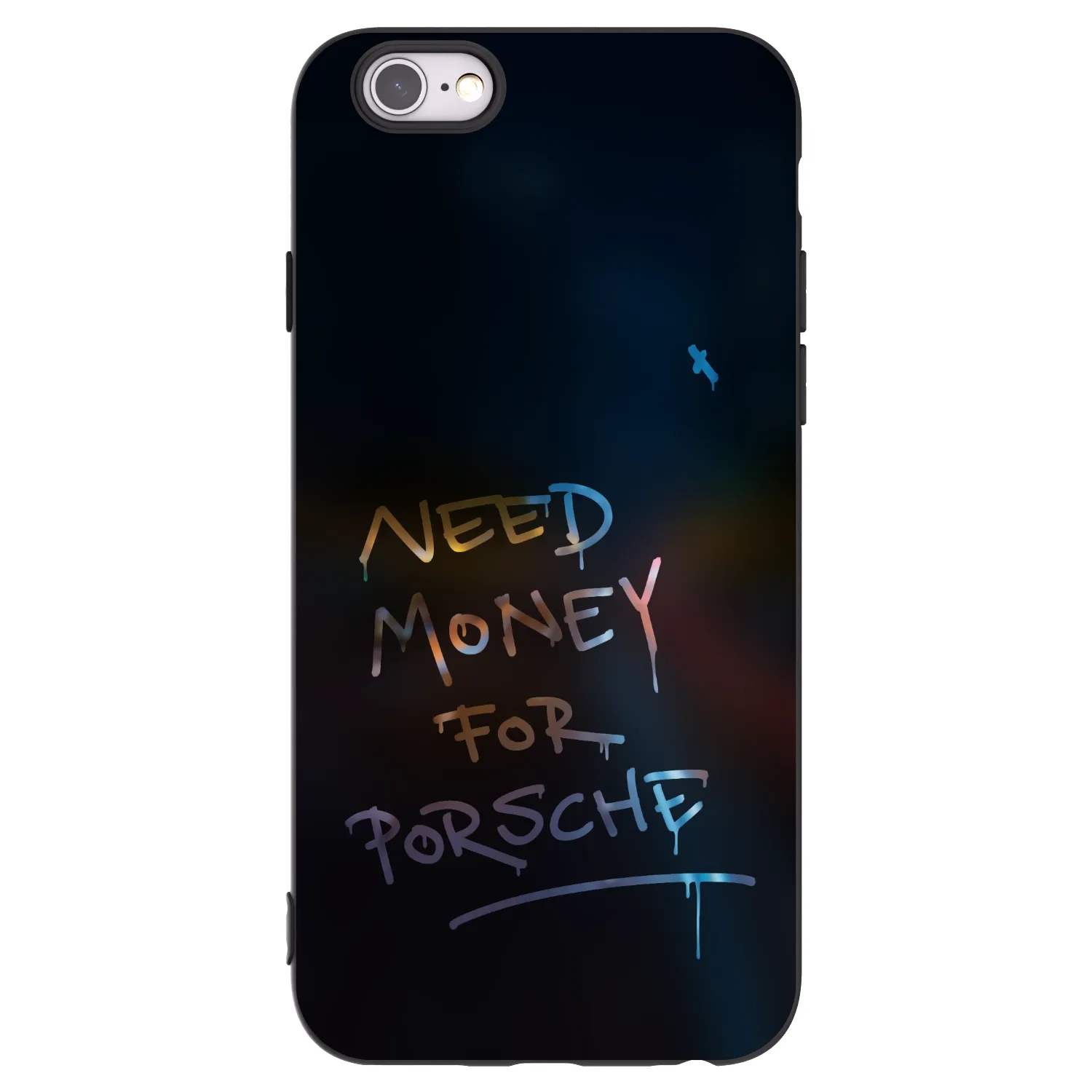 Picasee silikonowe czarne etui na Apple iPhone 6/6S - Neon Nights