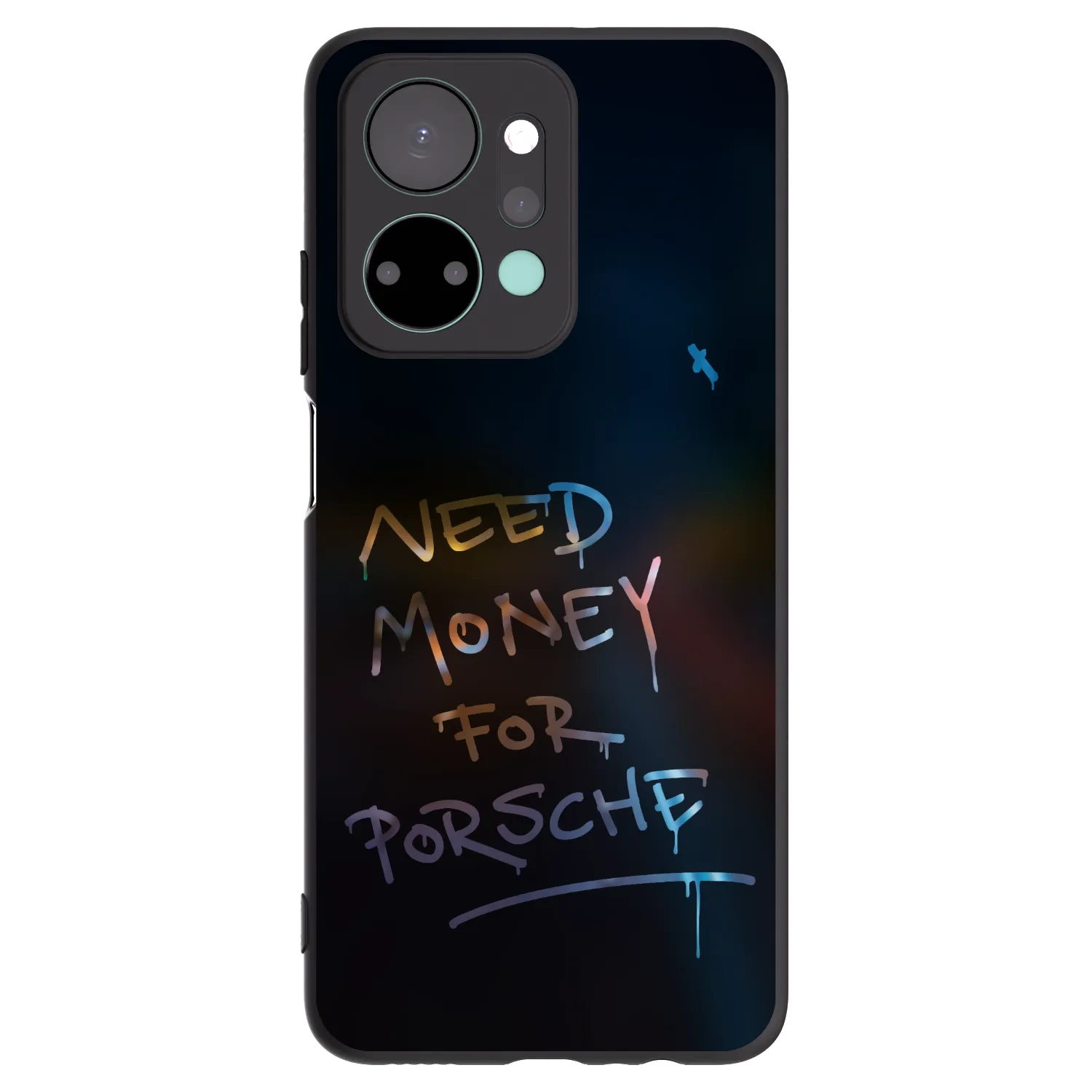 Picasee silikonowe czarne etui na Honor X7a - Neon Nights