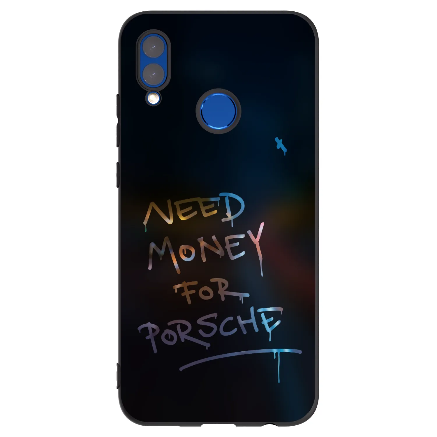 Picasee silikonowe czarne etui na Honor 10 Lite - Neon Nights