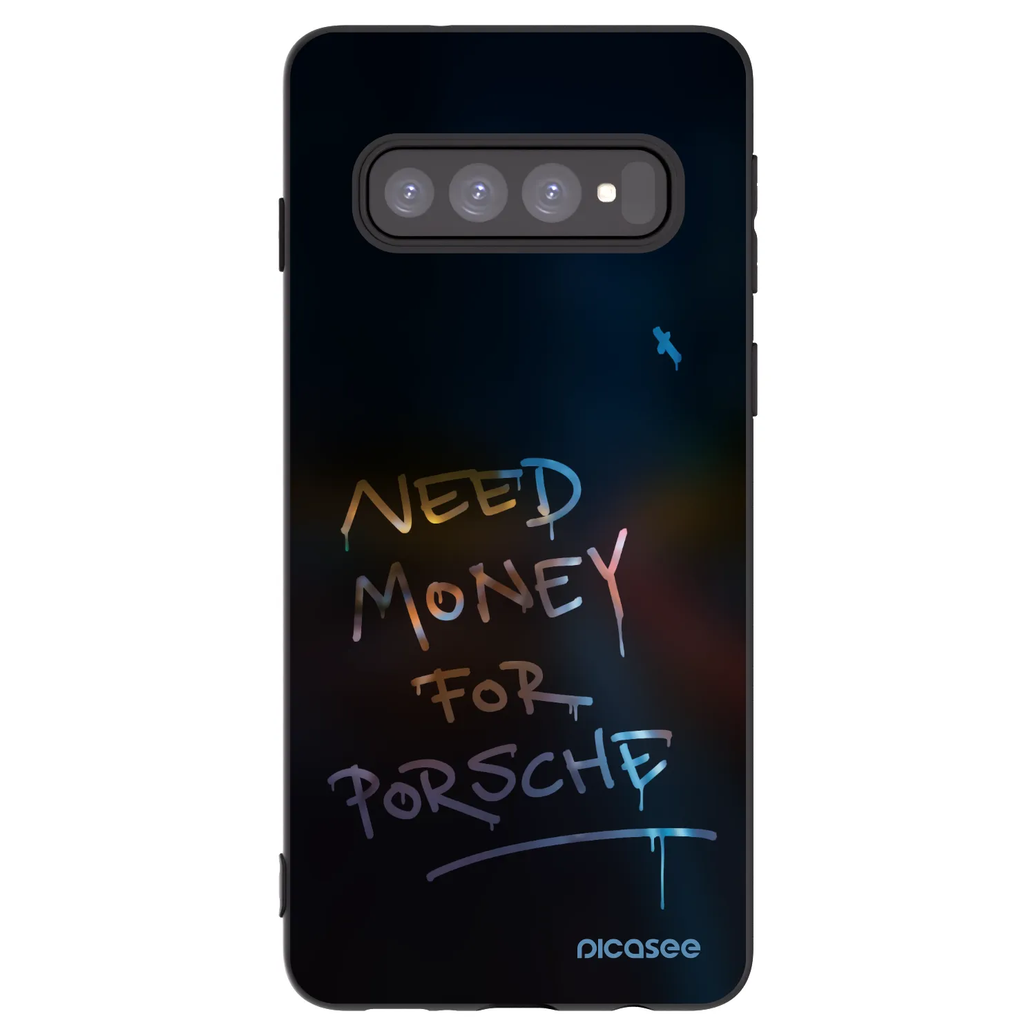 Picasee silikonowe czarne etui na Samsung Galaxy S10 G973 - Neon Nights