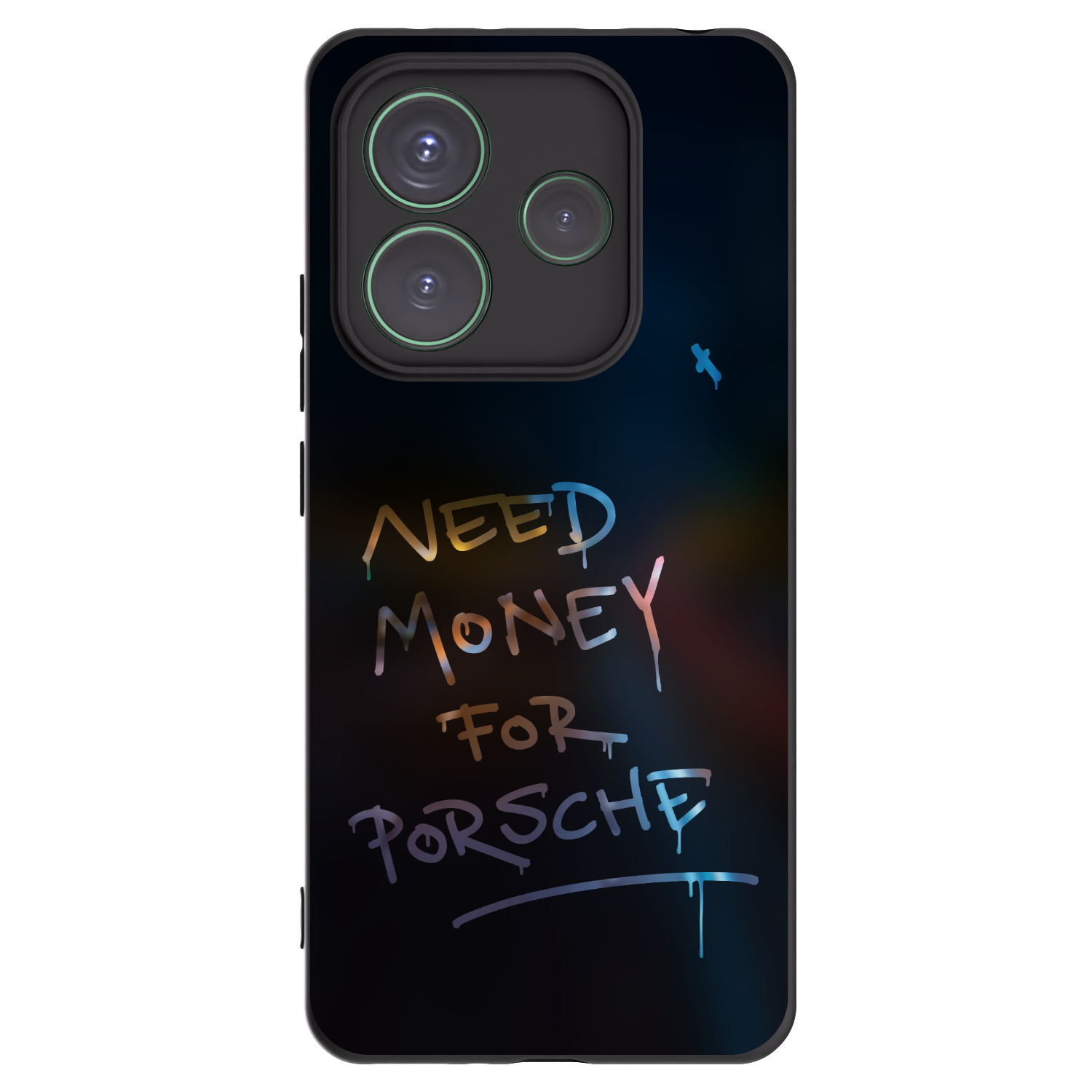 Picasee silikonowe czarne etui na Xiaomi Redmi Note 14 5G - Neon Nights