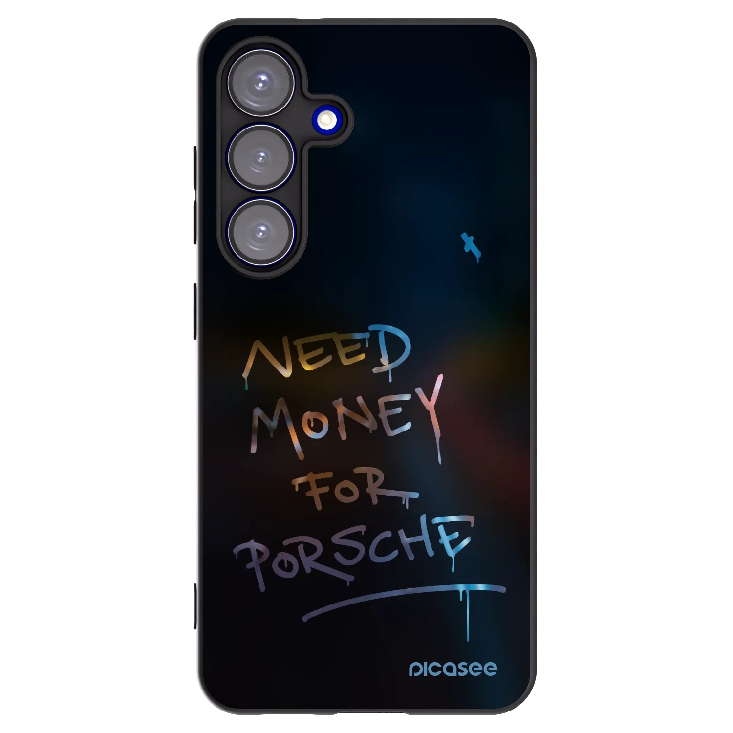 Picasee silikonowe czarne etui na Samsung Galaxy S25 5G - Neon Nights