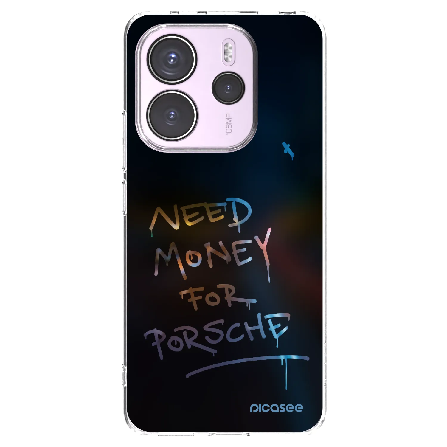 Picasee silikonowe przeźroczyste etui na Xiaomi Redmi Note 14 4G - Neon Nights