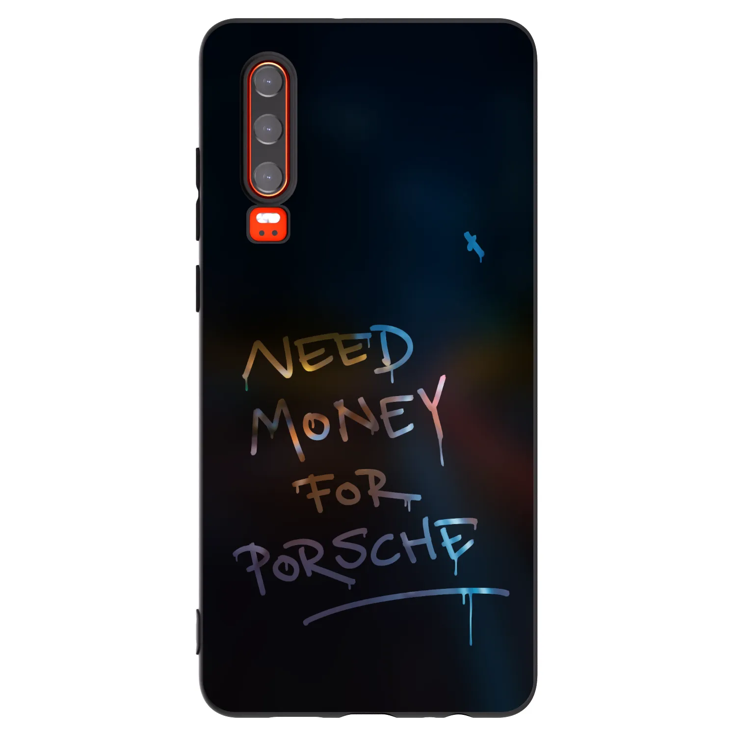 Picasee silikonowe czarne etui na Huawei P30 - Neon Nights