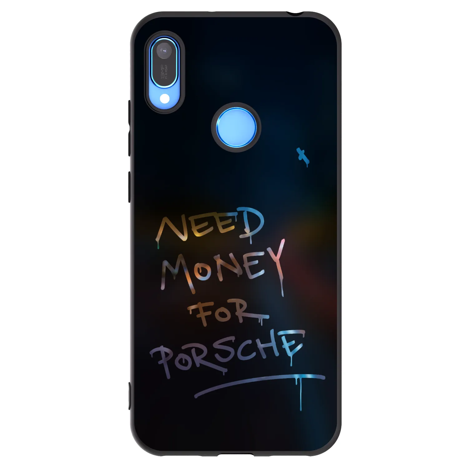 Picasee silikonowe czarne etui na Huawei Y6 2019 - Neon Nights