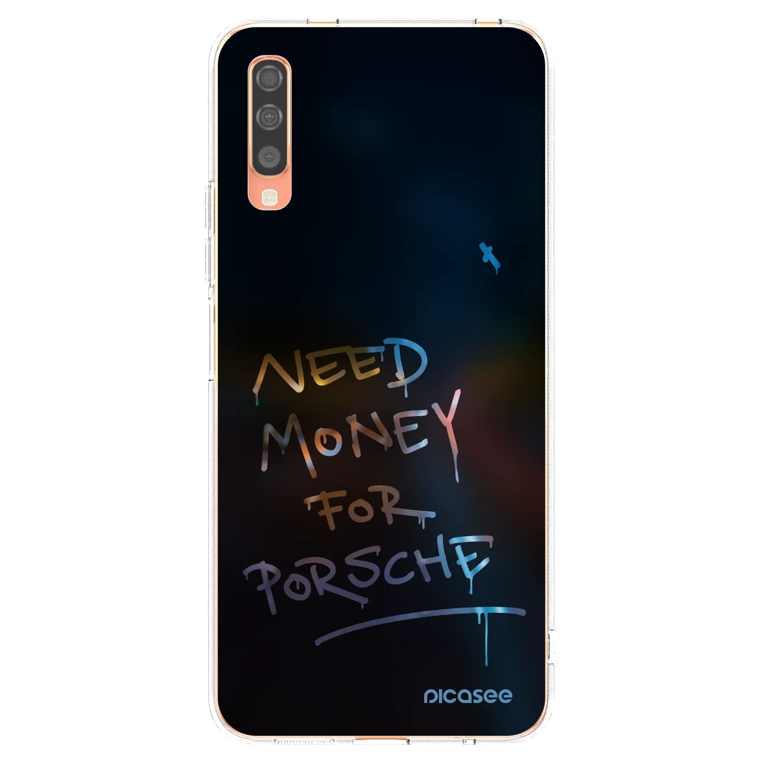 Picasee silikonowe przeźroczyste etui na Samsung Galaxy A70 A705F - Neon Nights