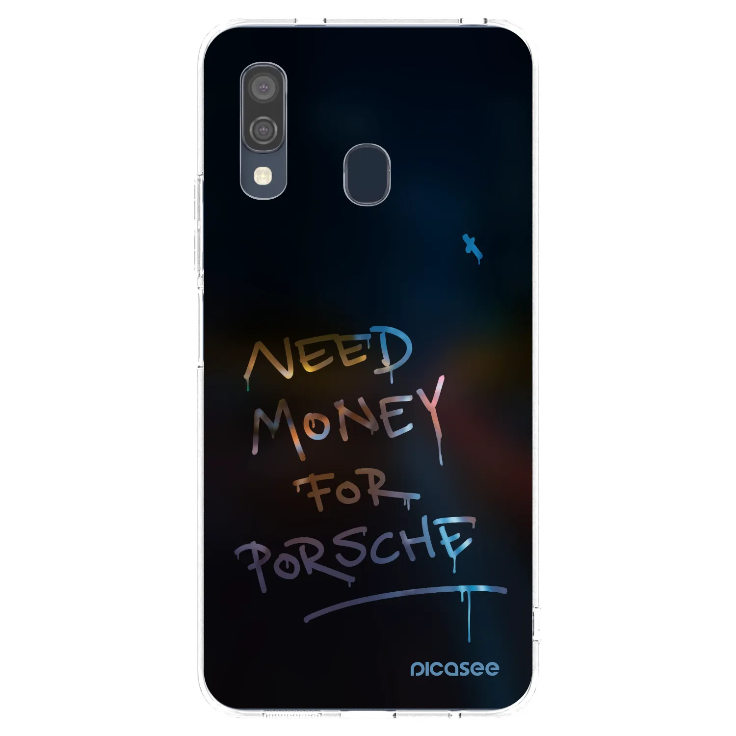 Picasee silikonowe przeźroczyste etui na Samsung Galaxy A40 A405F - Neon Nights