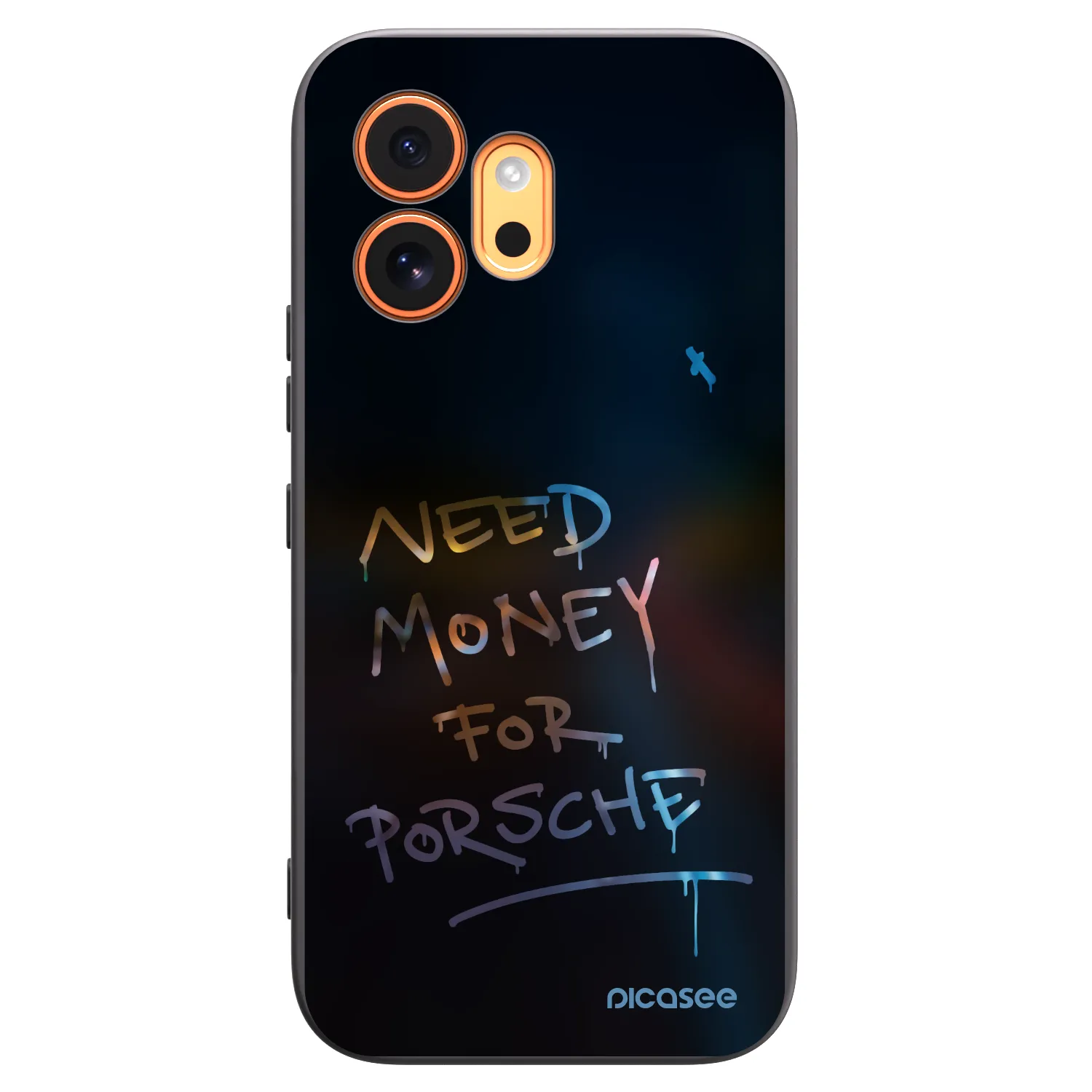 Picasee silikonowe czarne etui na Honor 600 - Neon Nights