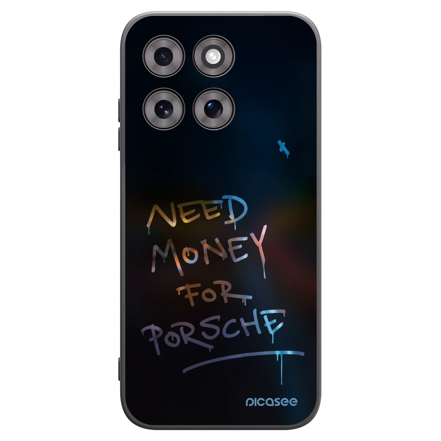 Picasee silikonowe czarne etui na Motorola Moto G77 - Neon Nights