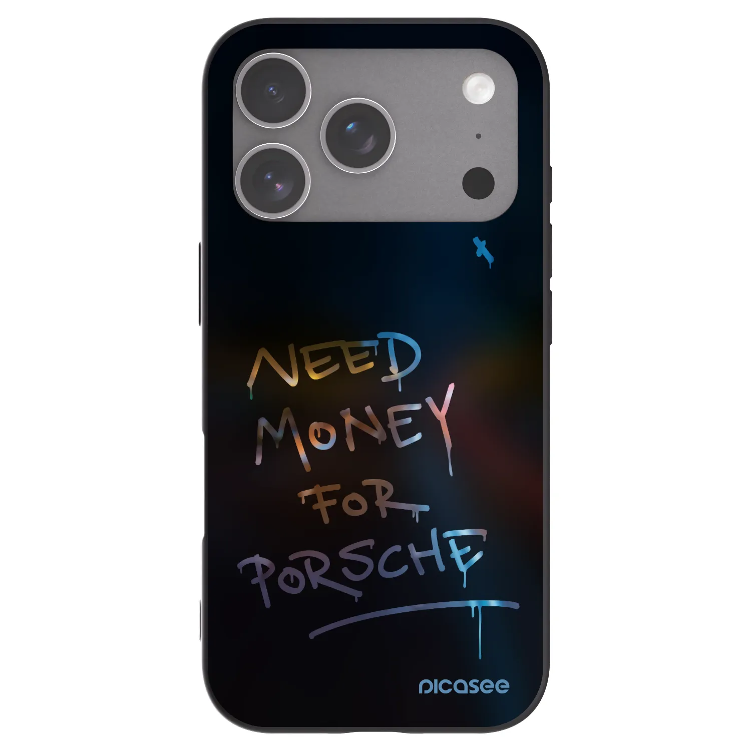 Picasee silikonowe czarne etui na Apple iPhone 18 Pro - Neon Nights