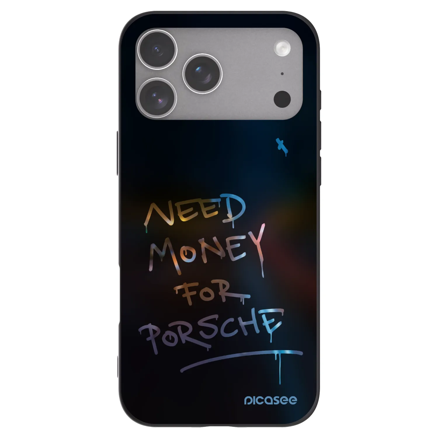Picasee silikonowe czarne etui na Apple iPhone 18 Pro Max - Neon Nights