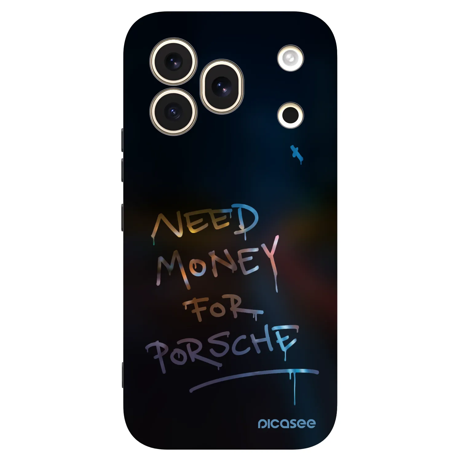 Picasee silikonowe czarne etui na Honor 600 Pro - Neon Nights