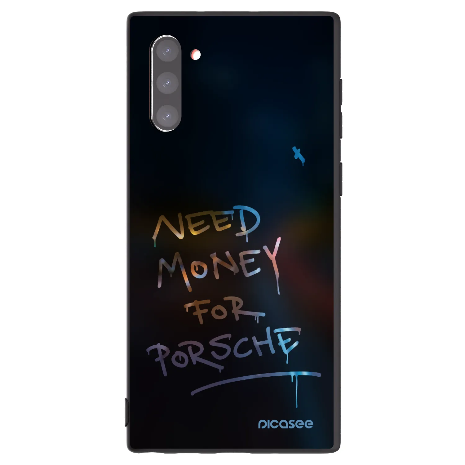 Picasee silikonowe czarne etui na Samsung Galaxy Note 10 N970F - Neon Nights