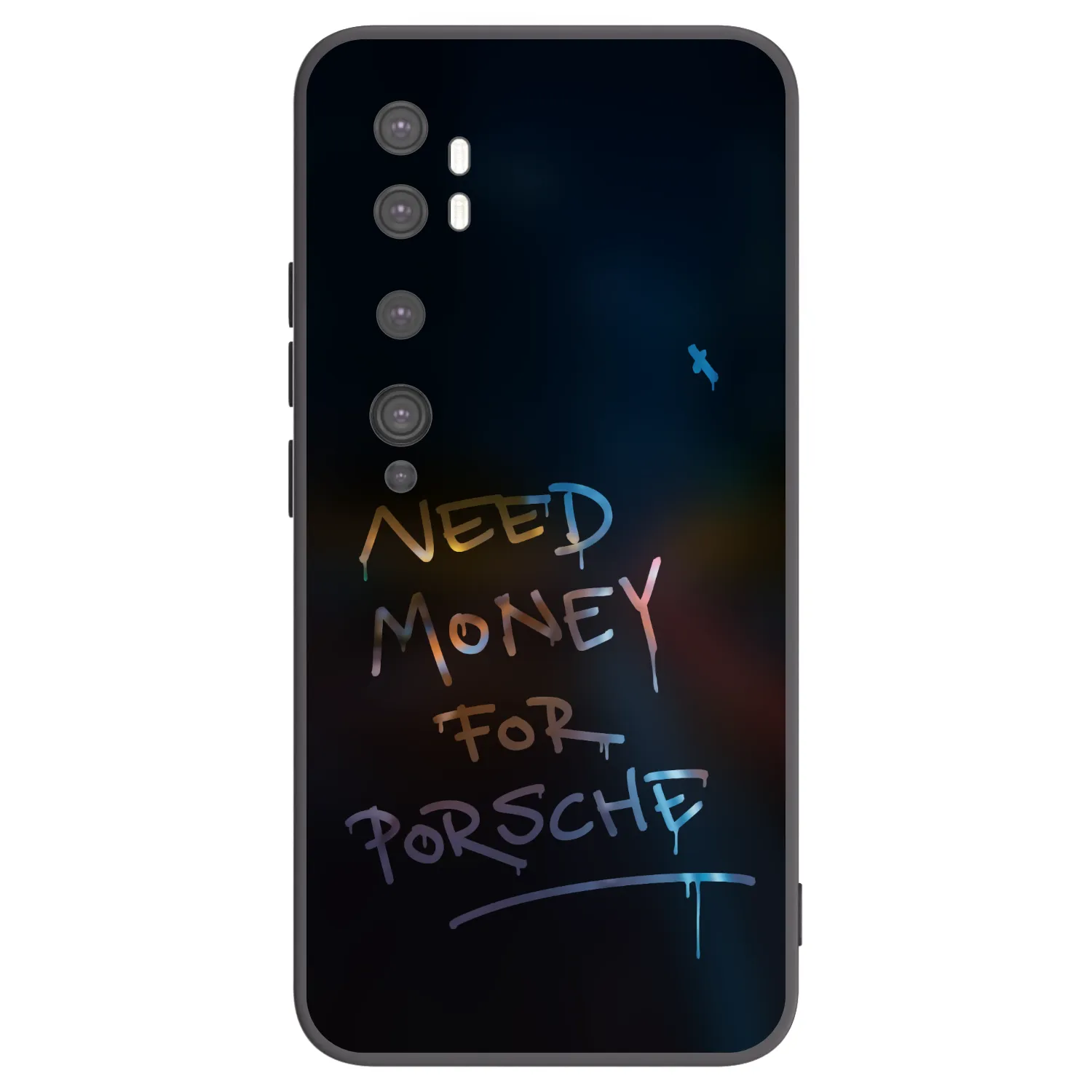 Picasee silikonowe czarne etui na Xiaomi Mi Note 10 (Pro) - Neon Nights