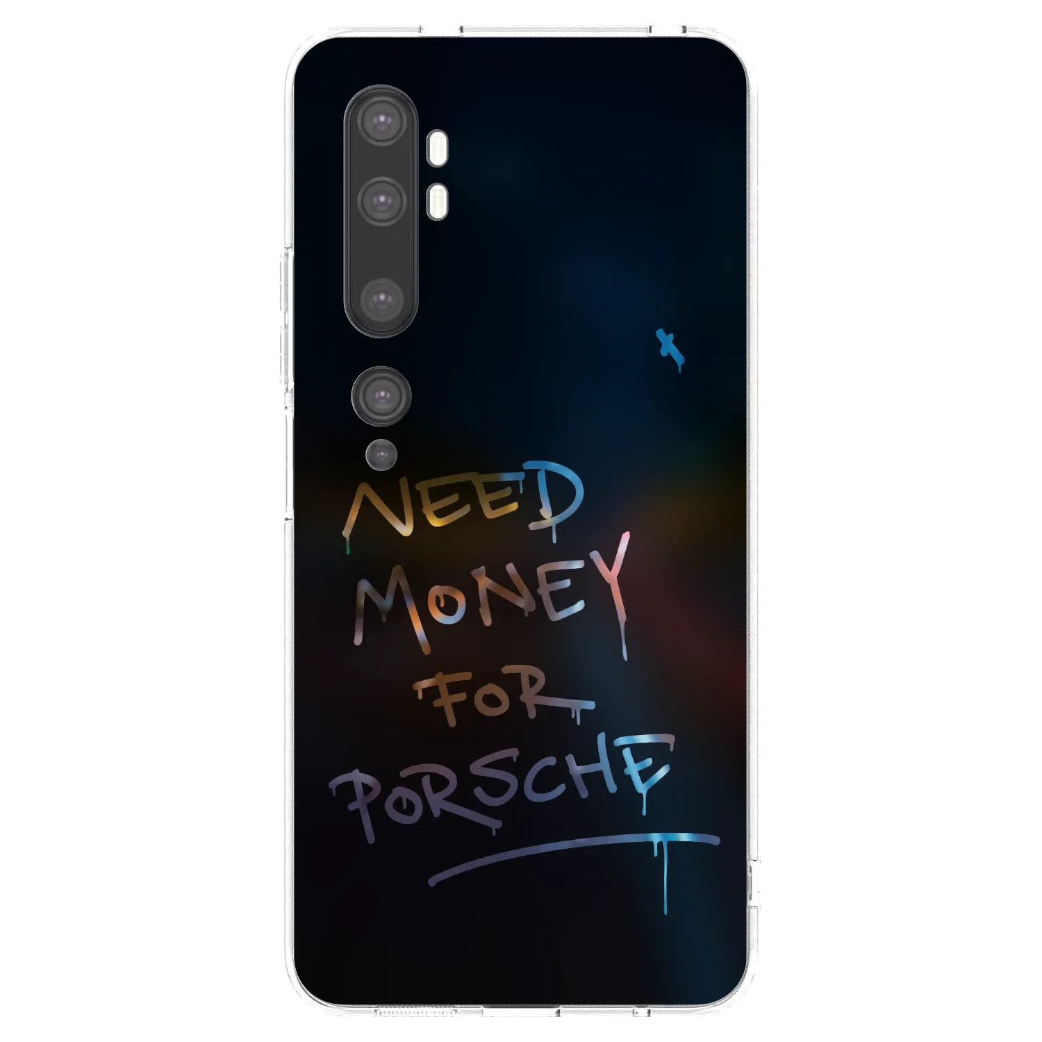 Picasee silikonowe przeźroczyste etui na Xiaomi Mi Note 10 (Pro) - Neon Nights