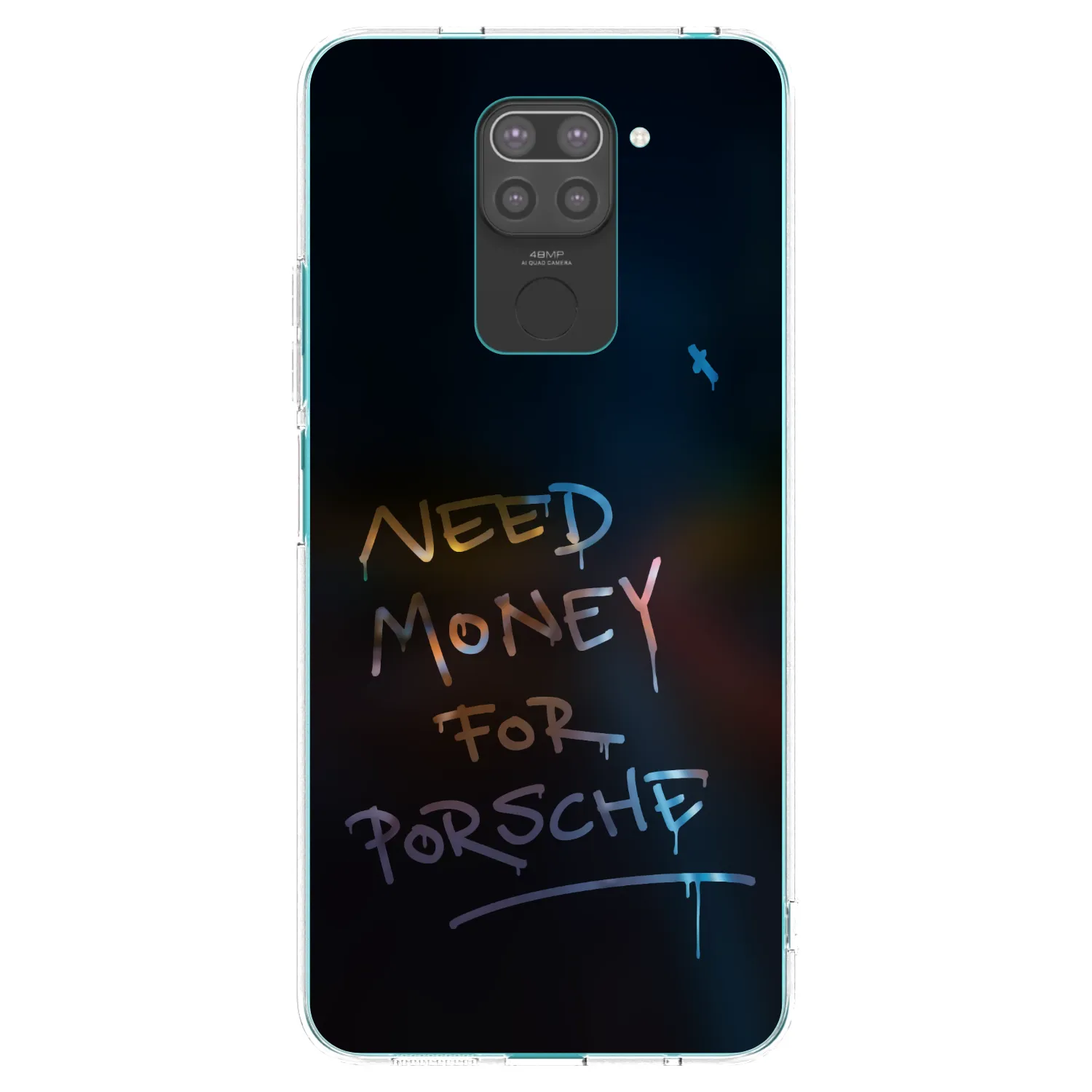 Picasee silikonowe czarne etui na Xiaomi Redmi Note 9 - Neon Nights