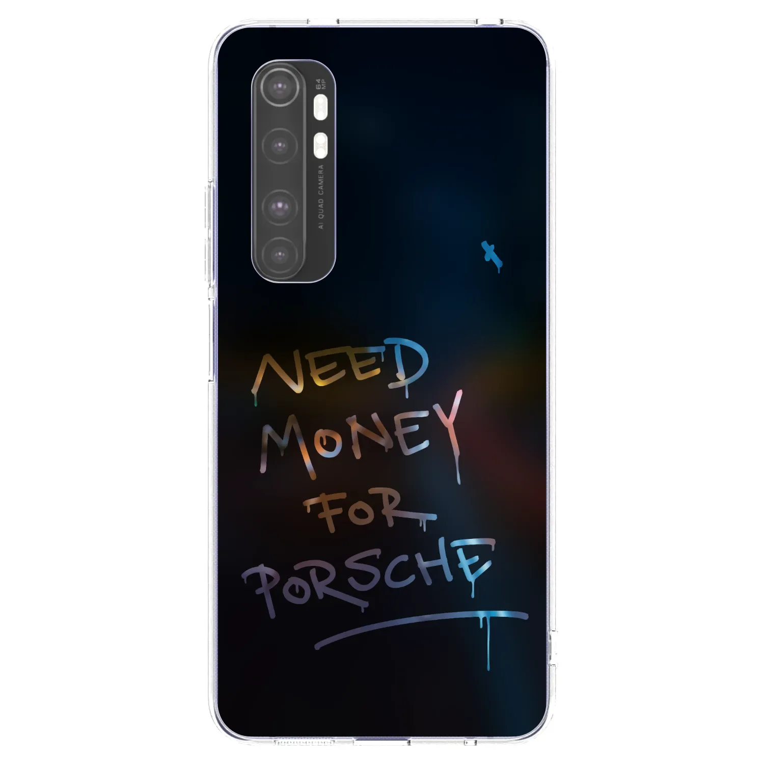 Picasee silikonowe przeźroczyste etui na Xiaomi Mi Note 10 Lite - Neon Nights