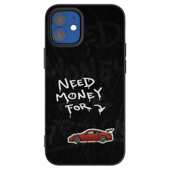 Picasee silikonowe czarne etui na Apple iPhone 12 mini - Track Mode