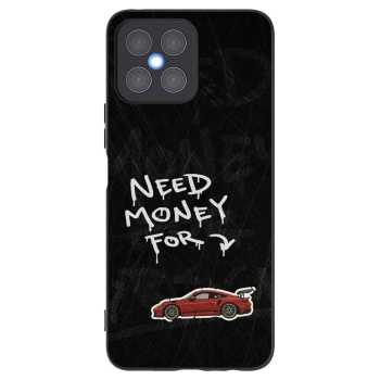 Picasee silikonowe czarne etui na Honor X8 4G - Track Mode