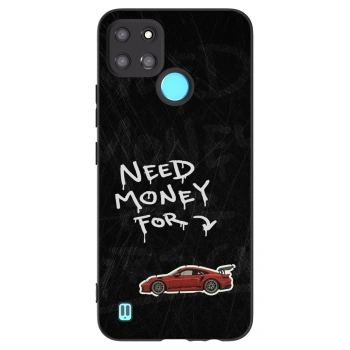 Picasee silikonowe czarne etui na Realme C21Y - Track Mode
