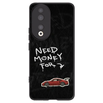 Picasee silikonowe czarne etui na Honor 90 5G - Track Mode