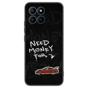 Picasee silikonowe czarne etui na Honor 70 Lite - Track Mode