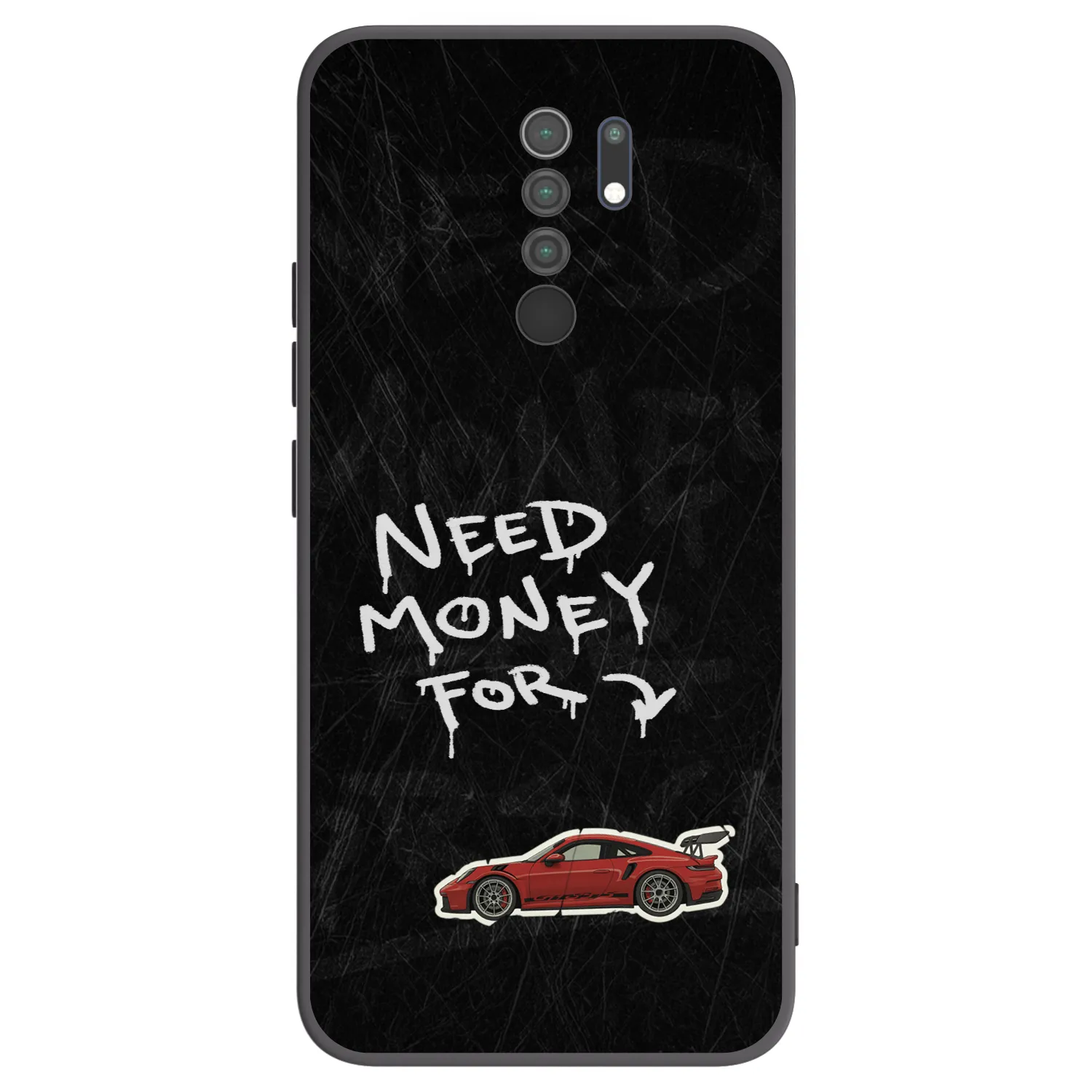 Picasee silikonowe czarne etui na Xiaomi Redmi 9 - Track Mode
