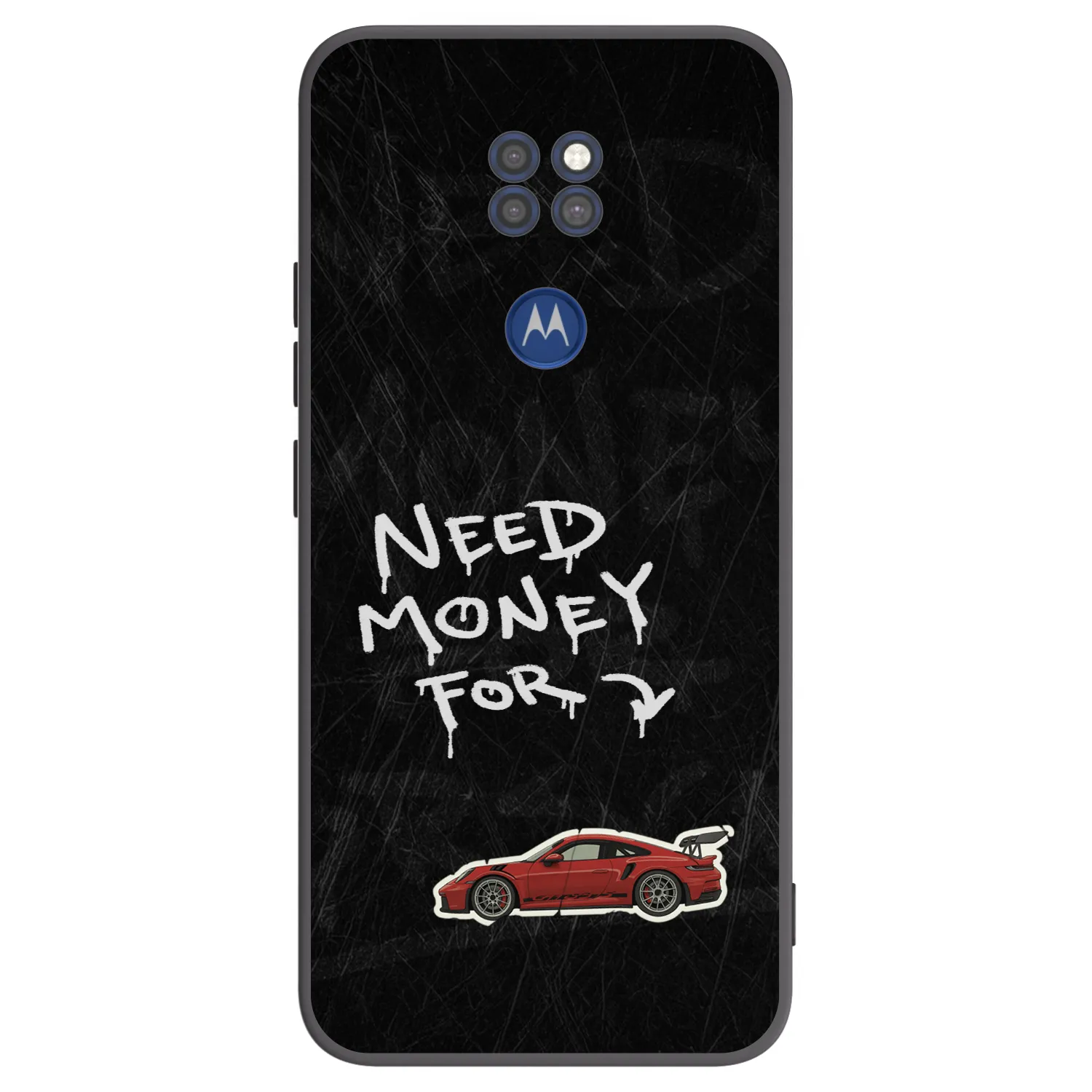 Picasee silikonowe czarne etui na Motorola Moto G9 Play - Track Mode