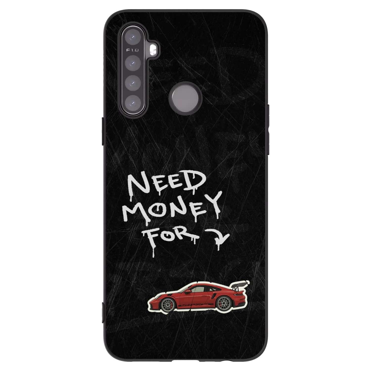 Picasee silikonowe czarne etui na Realme 6i - Track Mode