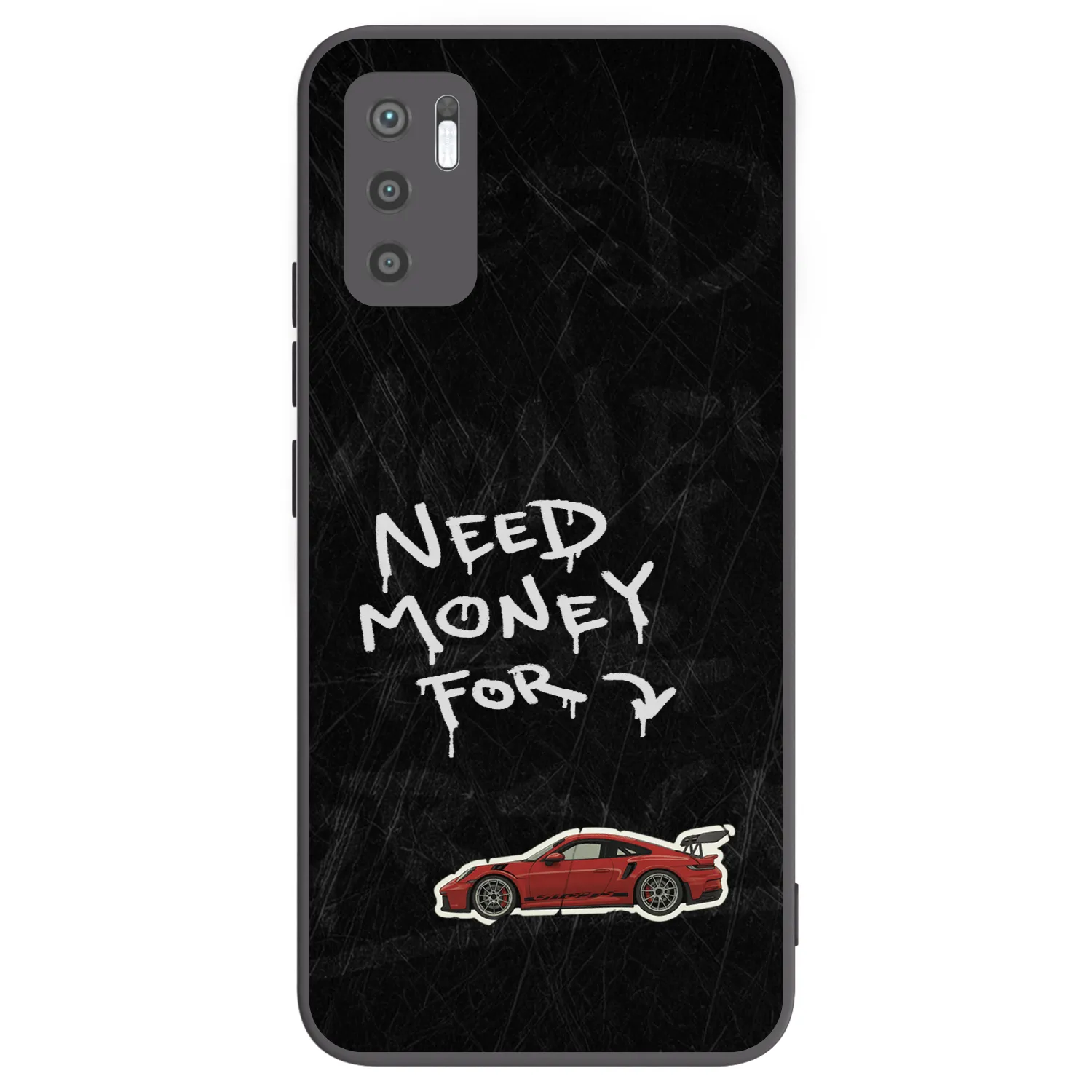 Picasee silikonowe czarne etui na Xiaomi Redmi Note 10 5G - Track Mode