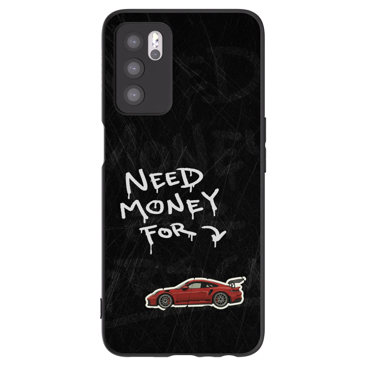 Picasee silikonowe czarne etui na OPPO A16s - Track Mode