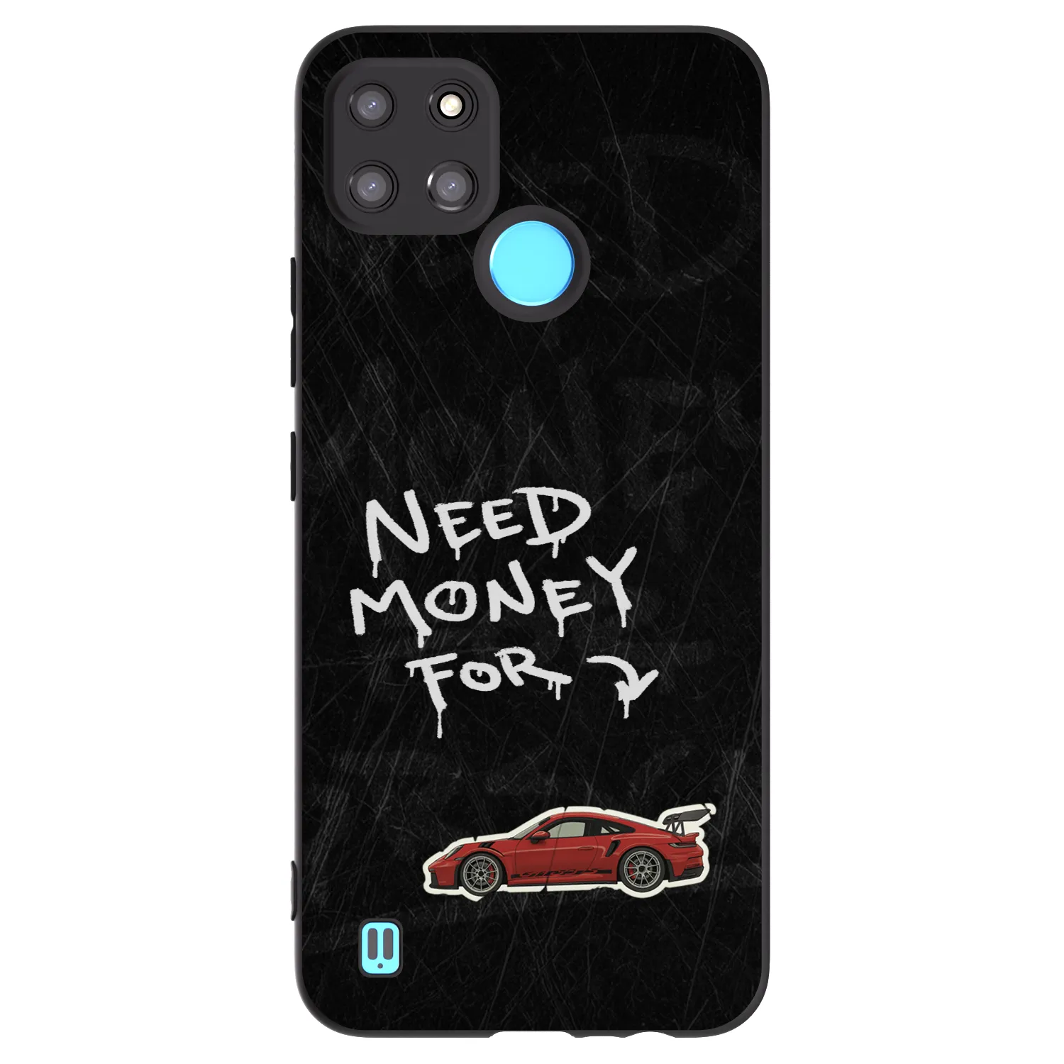 Picasee silikonowe czarne etui na Realme C21Y - Track Mode