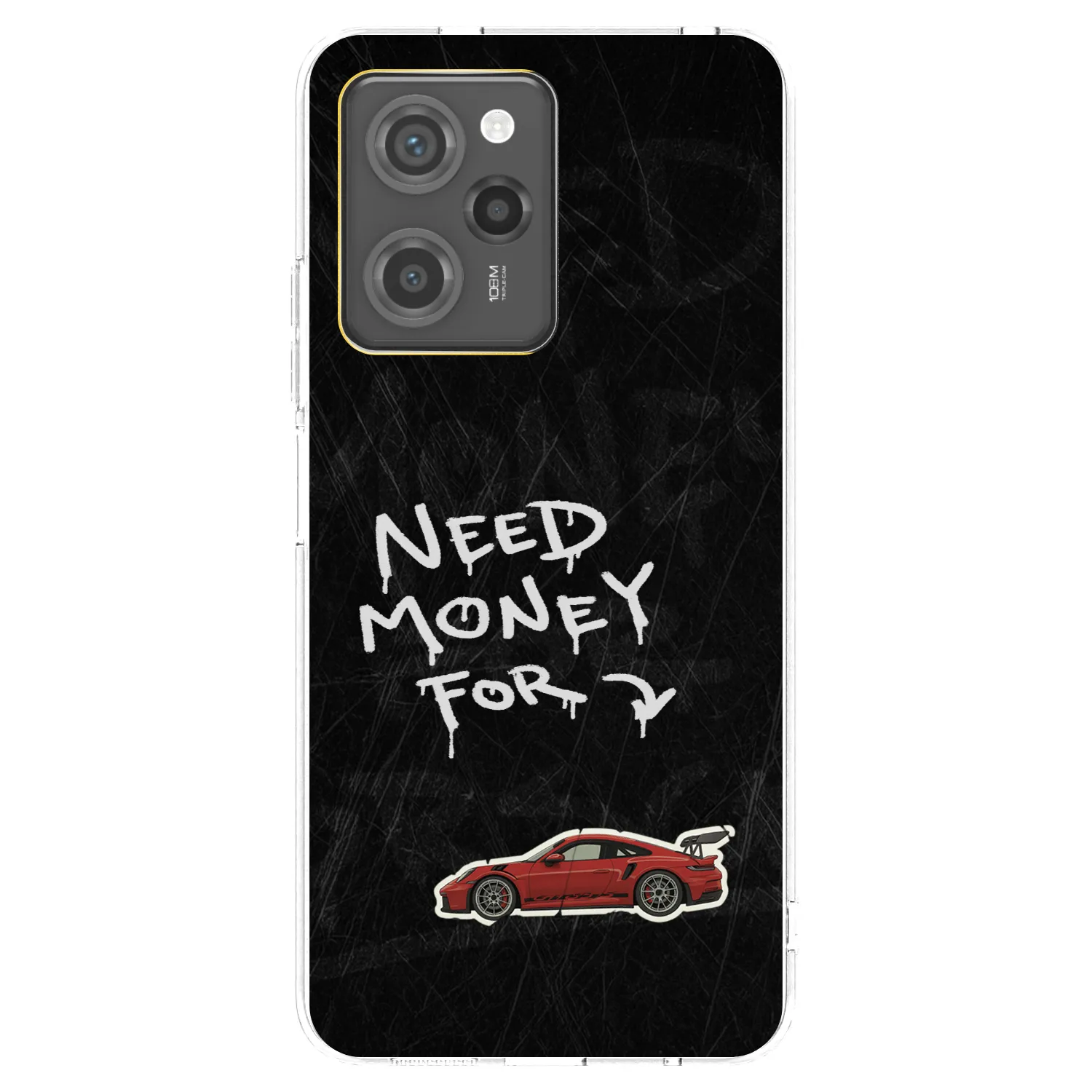 Picasee silikonowe czarne etui na Xiaomi Poco X5 Pro - Track Mode