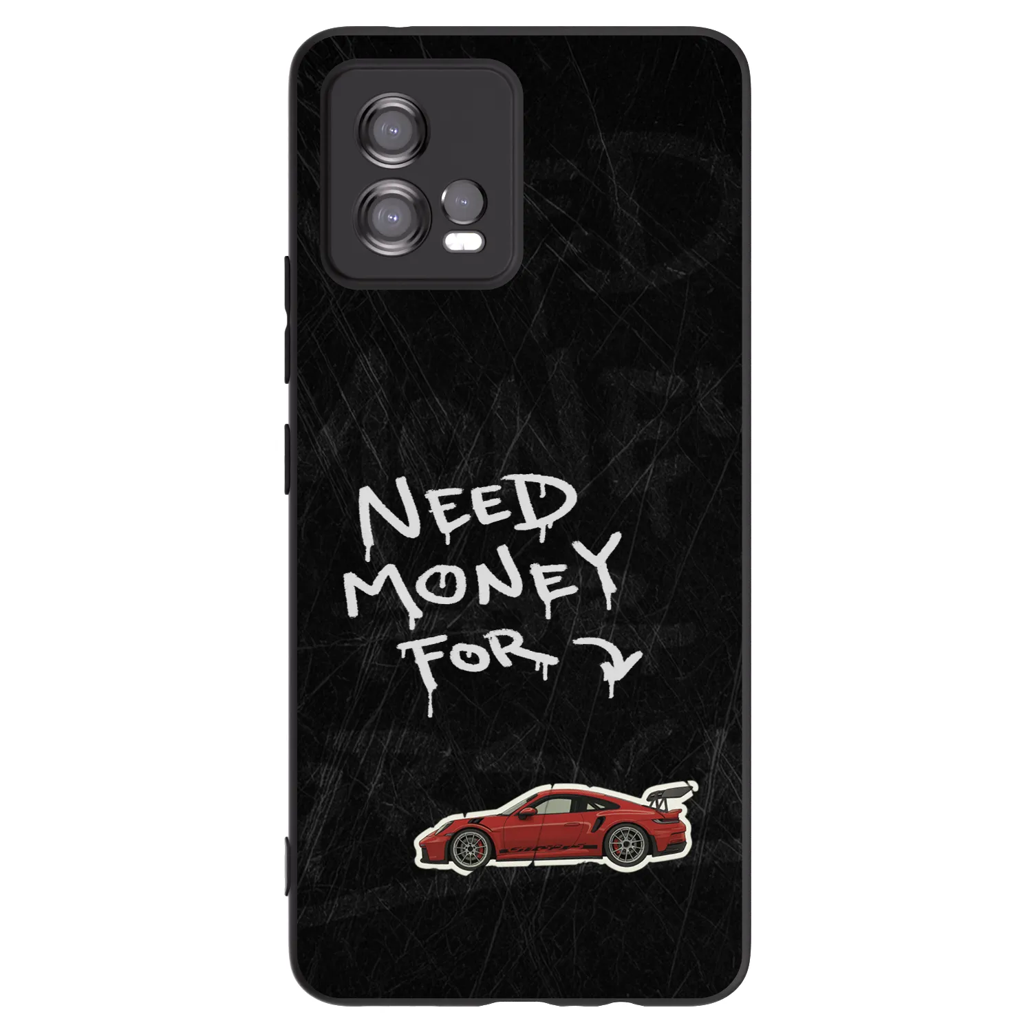 Picasee silikonowe czarne etui na Motorola Moto G72 - Track Mode