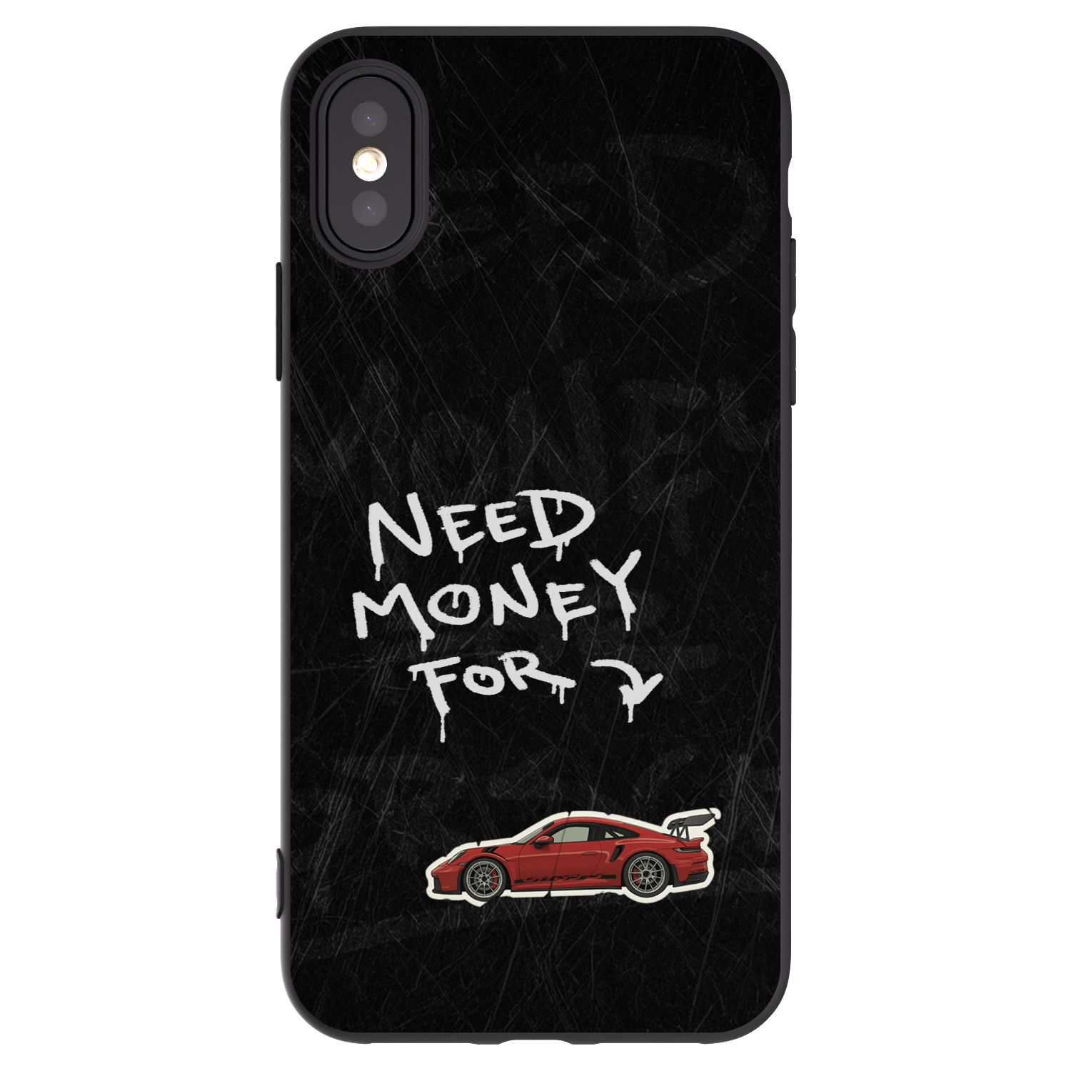 Picasee silikonowe czarne etui na Apple iPhone X/XS - Track Mode