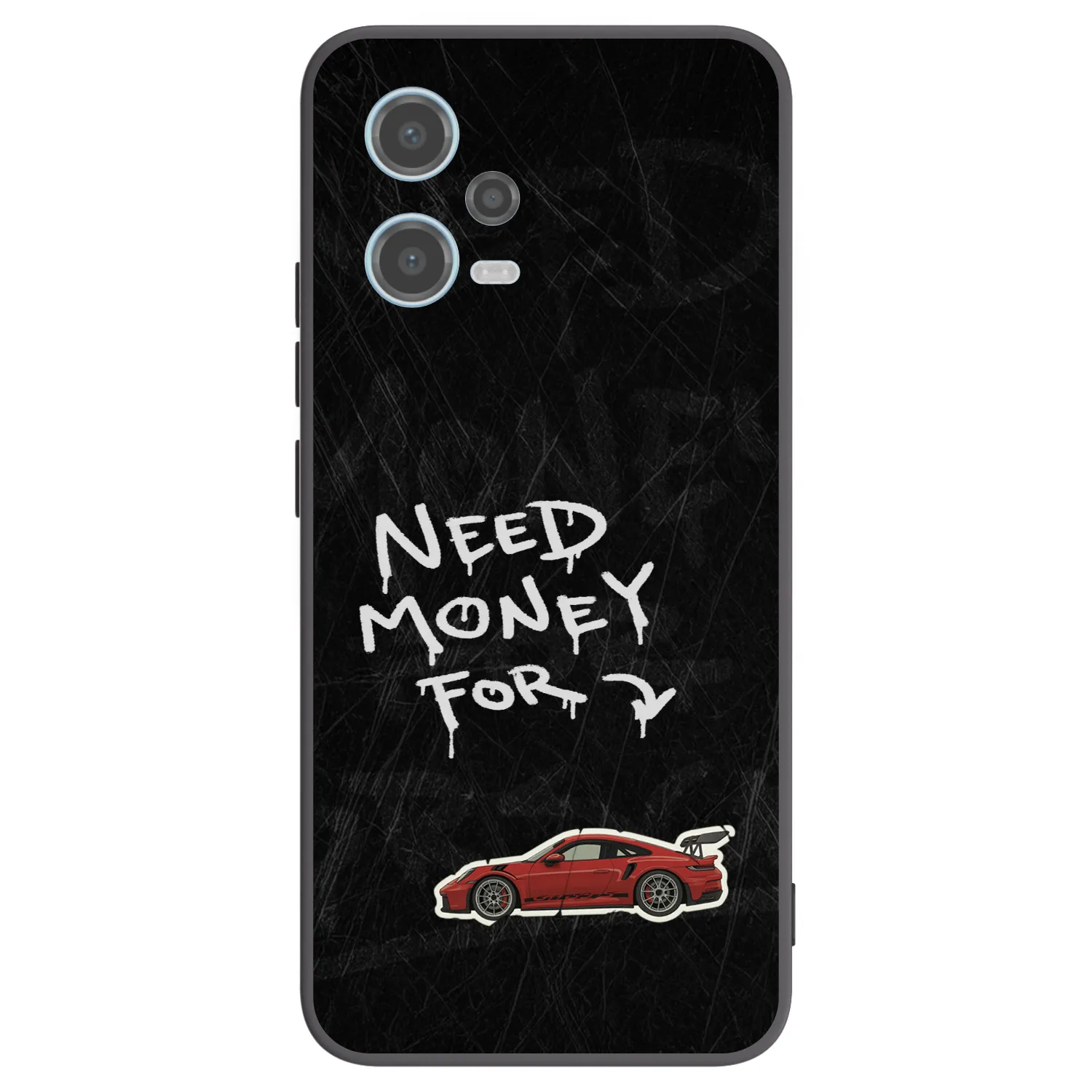 Picasee silikonowe czarne etui na Xiaomi Redmi Note 12 5G - Track Mode