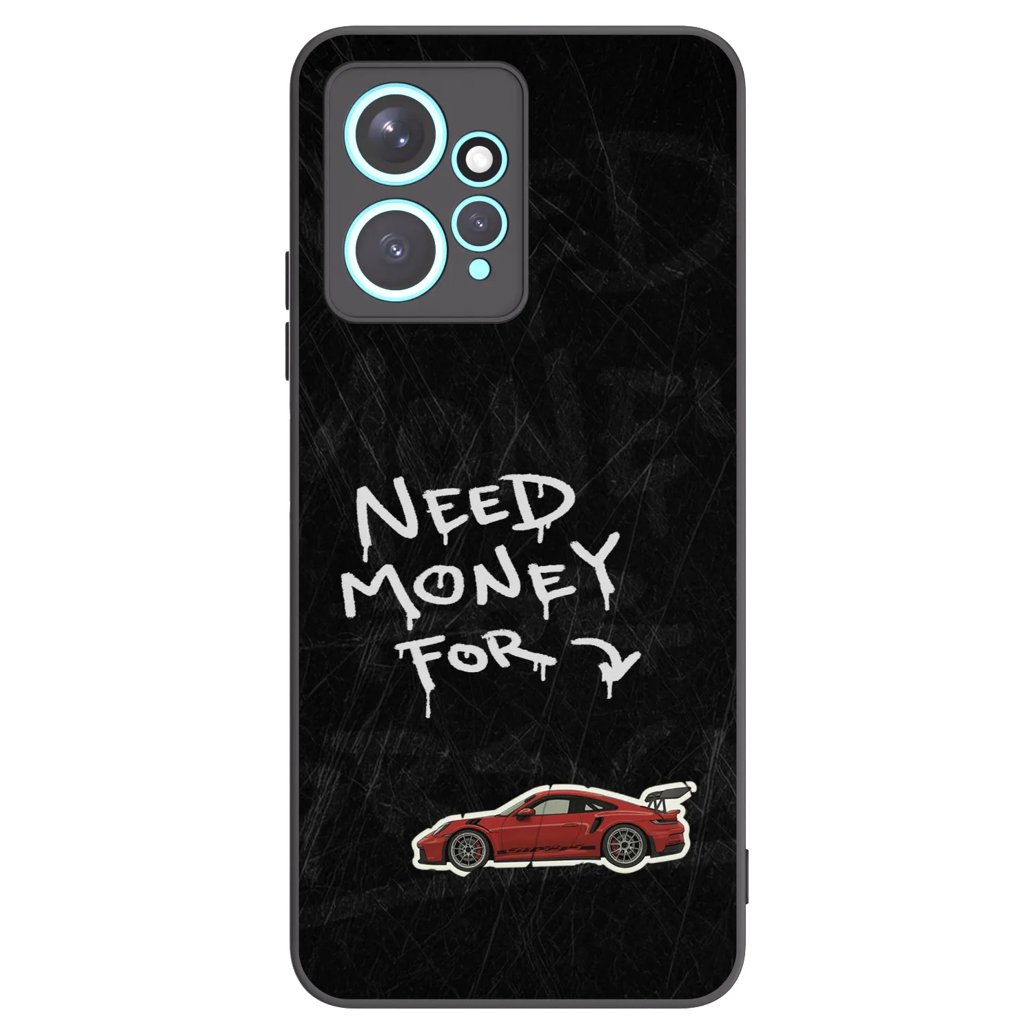 Picasee silikonowe czarne etui na Xiaomi Redmi Note 12 4G - Track Mode