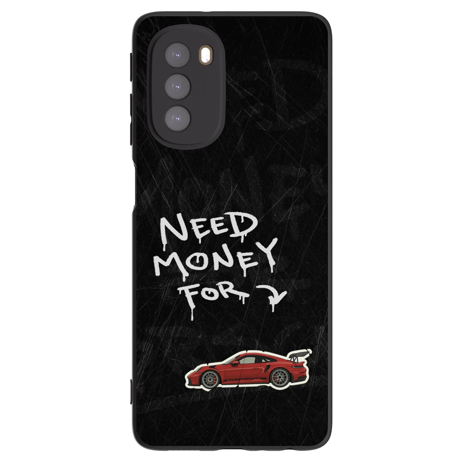 Picasee silikonowe czarne etui na Motorola Moto G51 - Track Mode