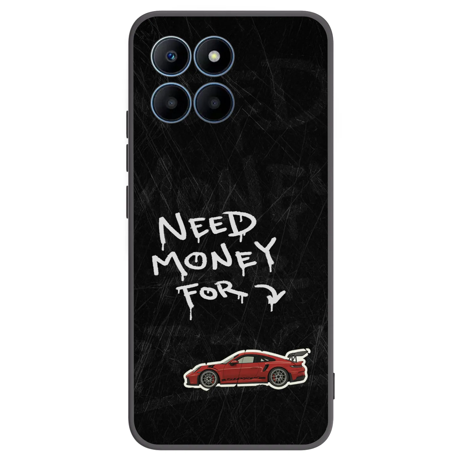 Picasee silikonowe czarne etui na Honor 70 Lite - Track Mode