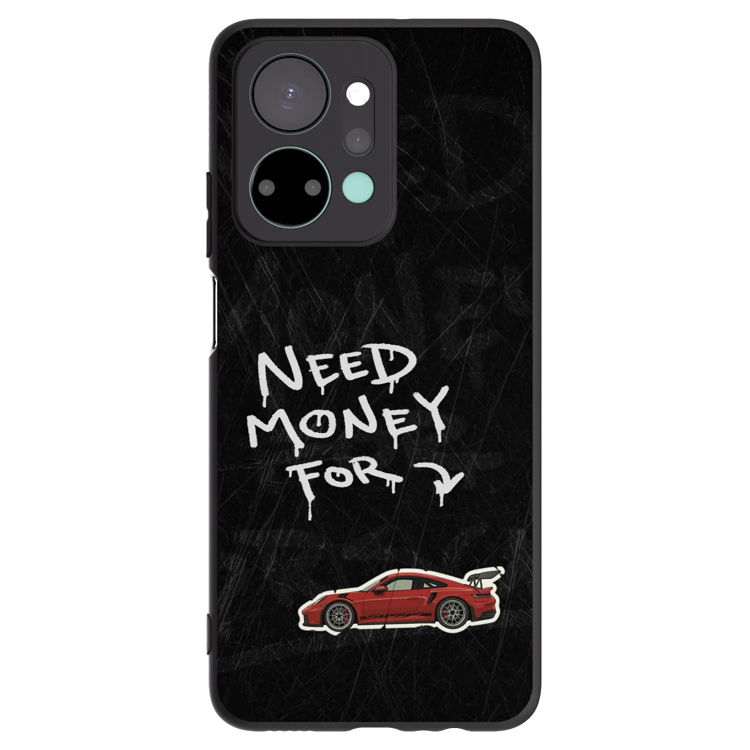 Picasee silikonowe czarne etui na Honor X7a - Track Mode
