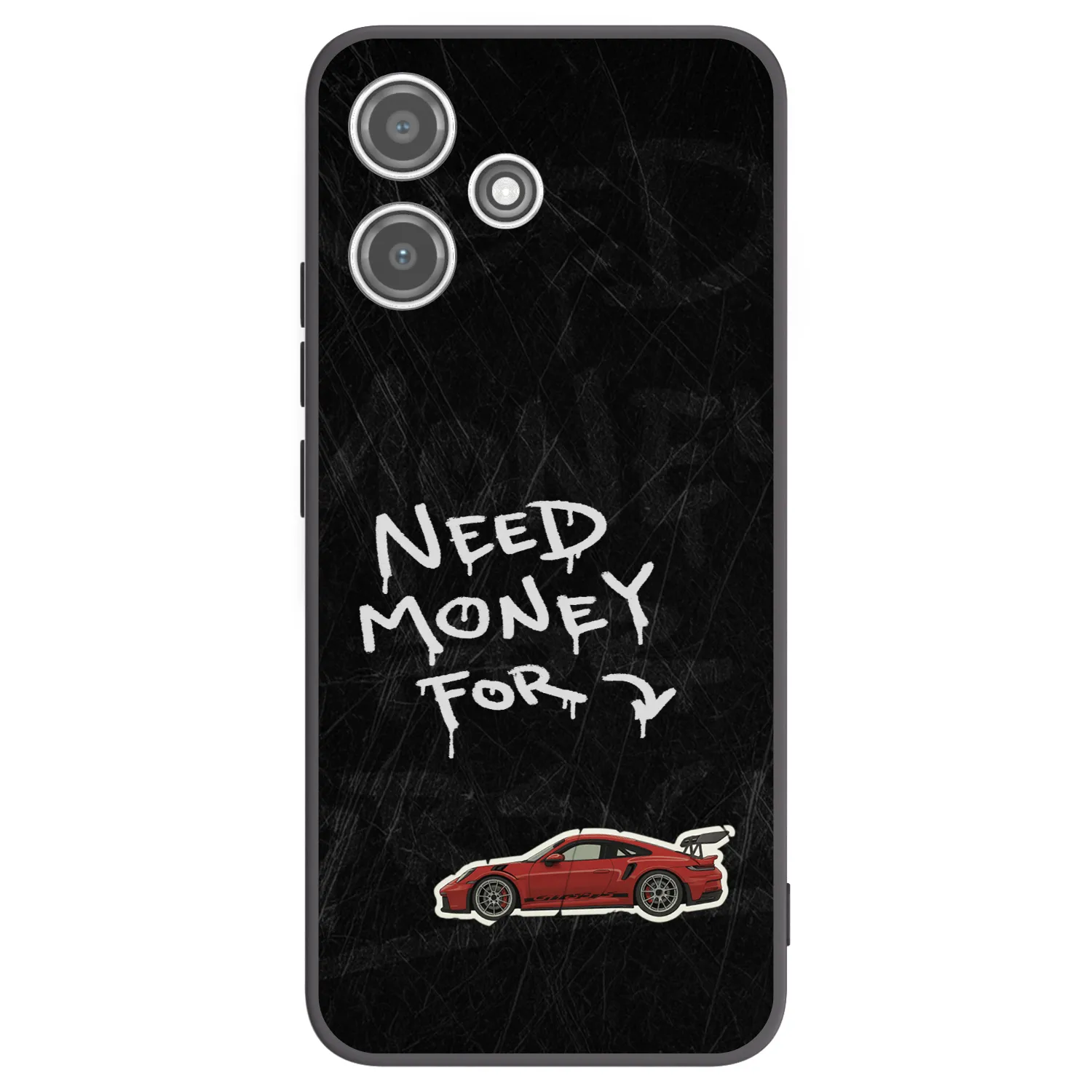 Picasee silikonowe czarne etui na Xiaomi Redmi 12 5G - Track Mode