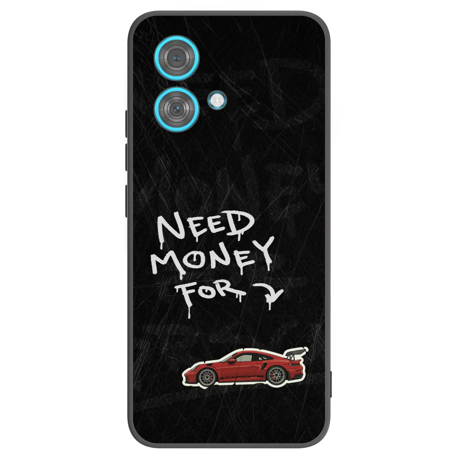 Picasee silikonowe czarne etui na Motorola Edge 40 Neo - Track Mode