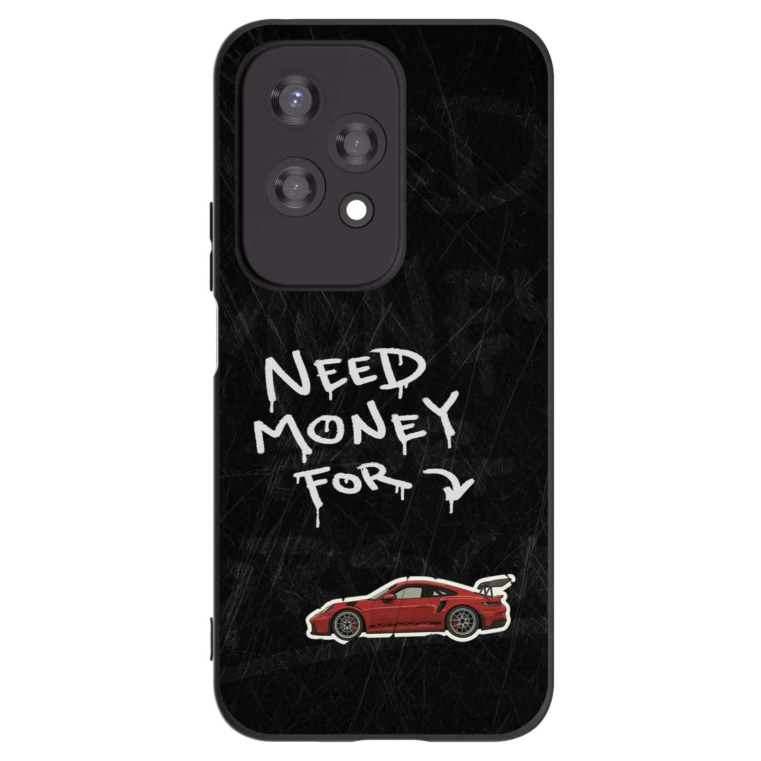 Picasee silikonowe czarne etui na Honor 200 Lite - Track Mode